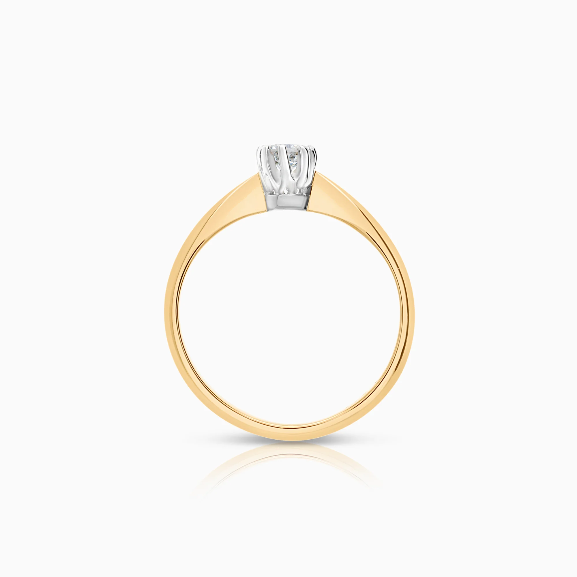 Solitaire ring 0.15ct 18K gold - Image 2