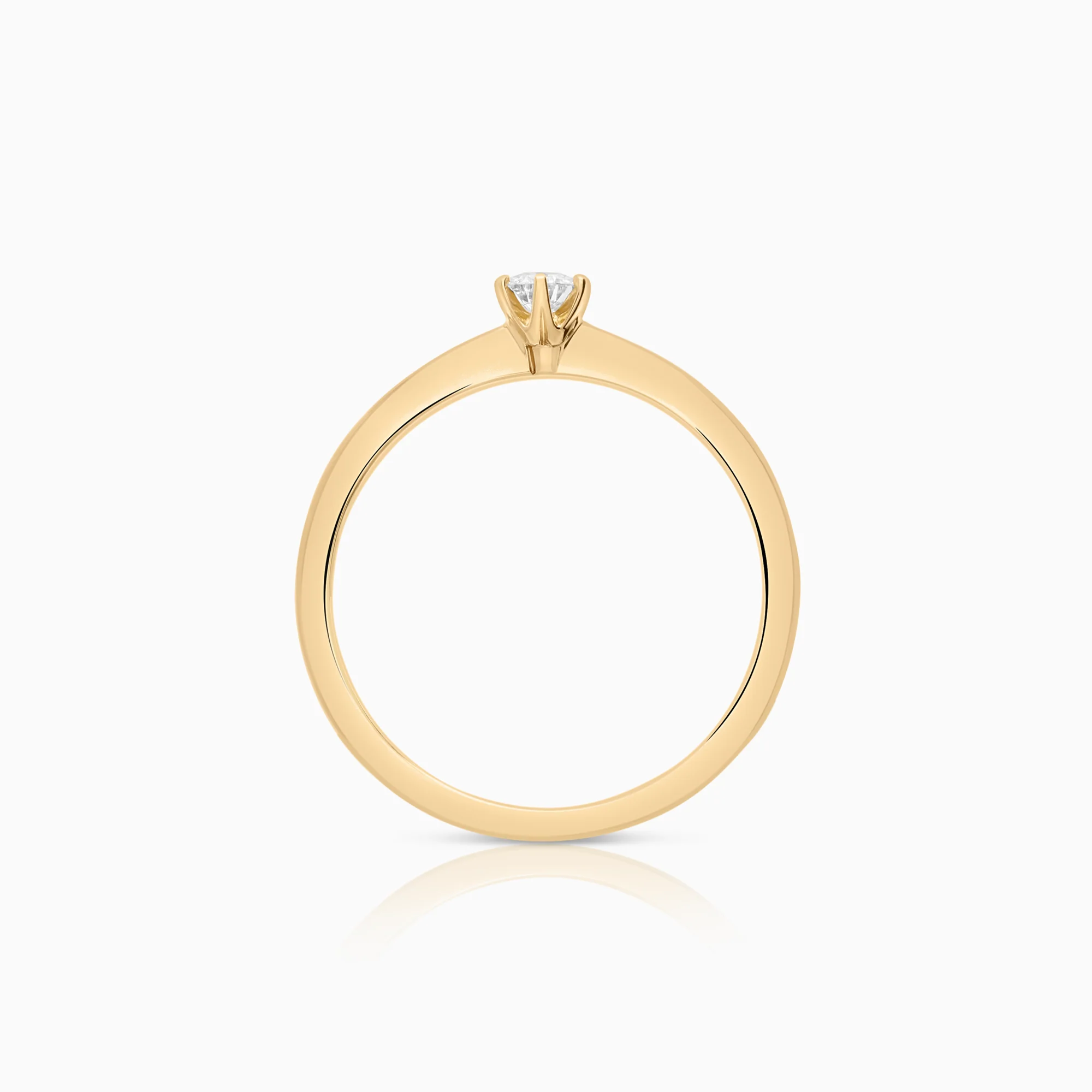 Solitaire ring 0.15ct 18K gold - Image 2