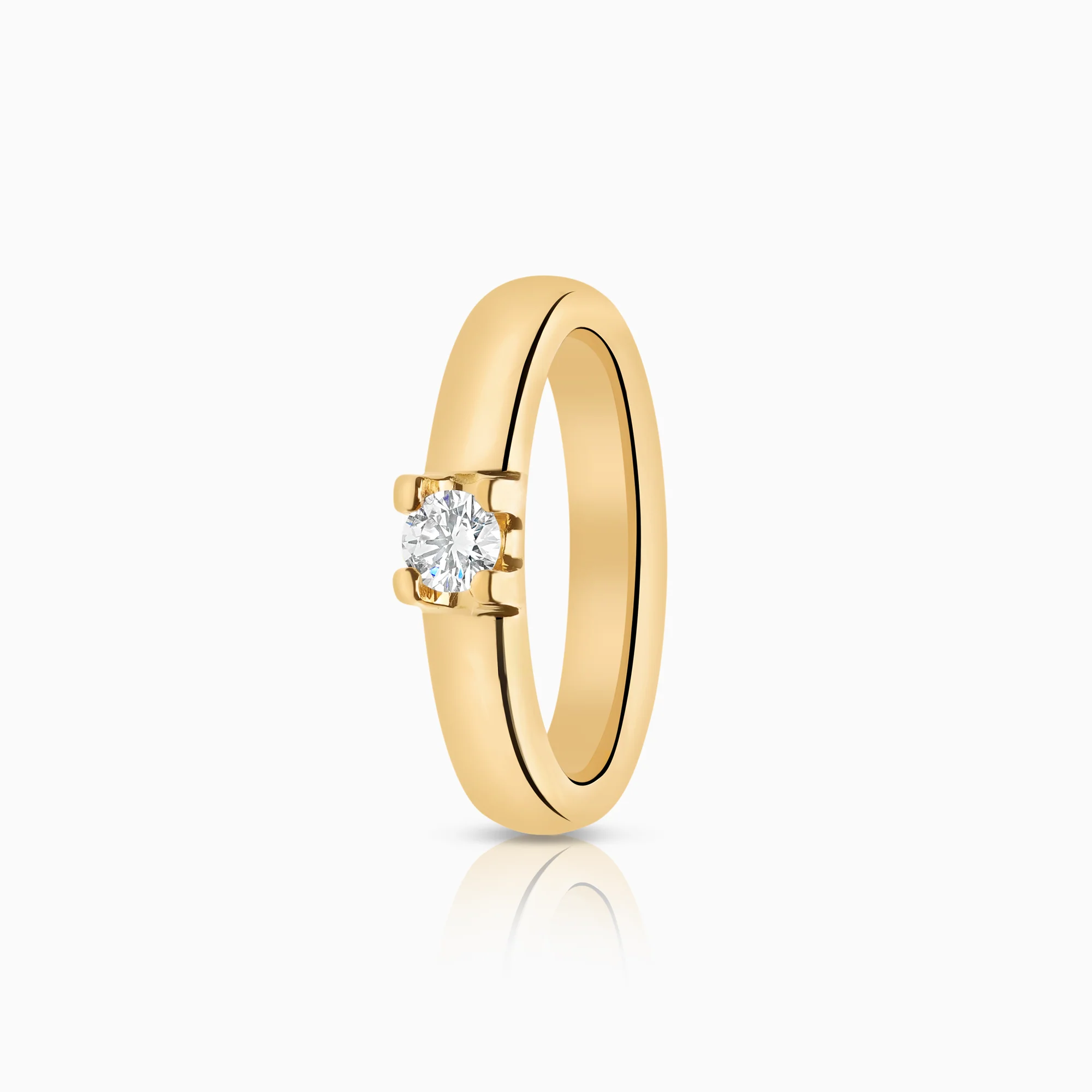 Solitaire ring 0.20ct 18K gold