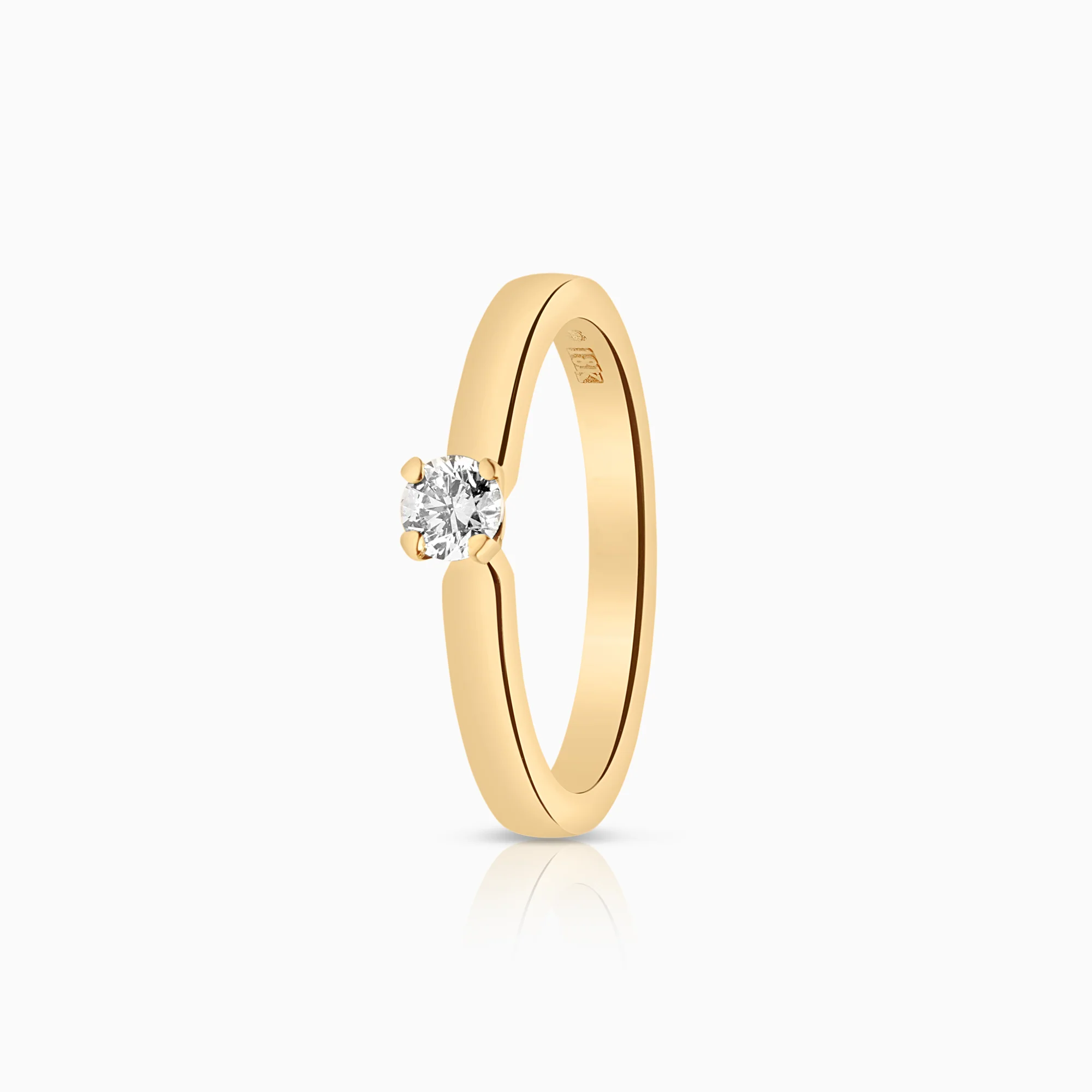 Solitaire ring 0.20ct 18K gold