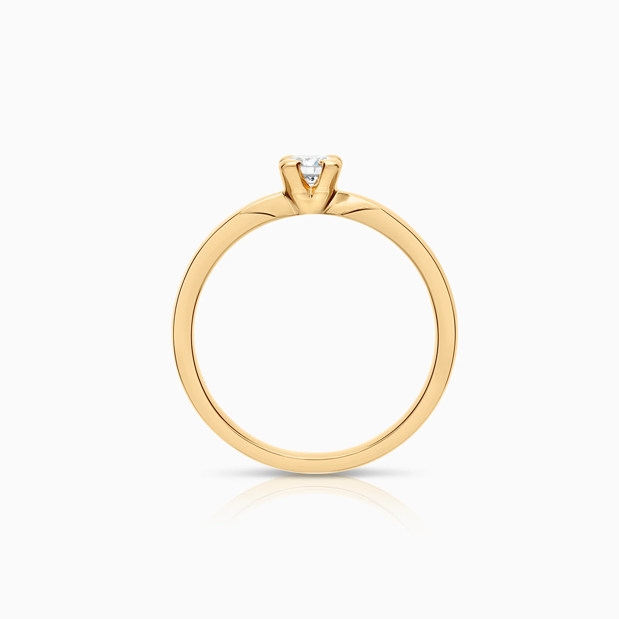 Solitaire ring 0.20ct 18K gold - Image 2