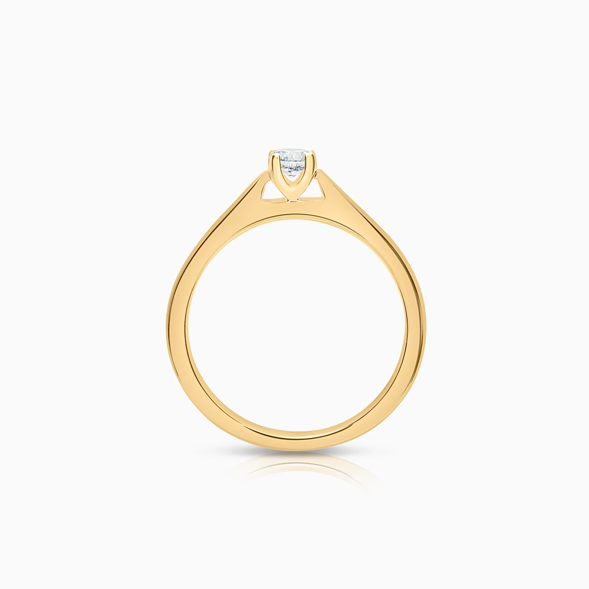Solitaire ring 0.20ct 18K gold - Image 2