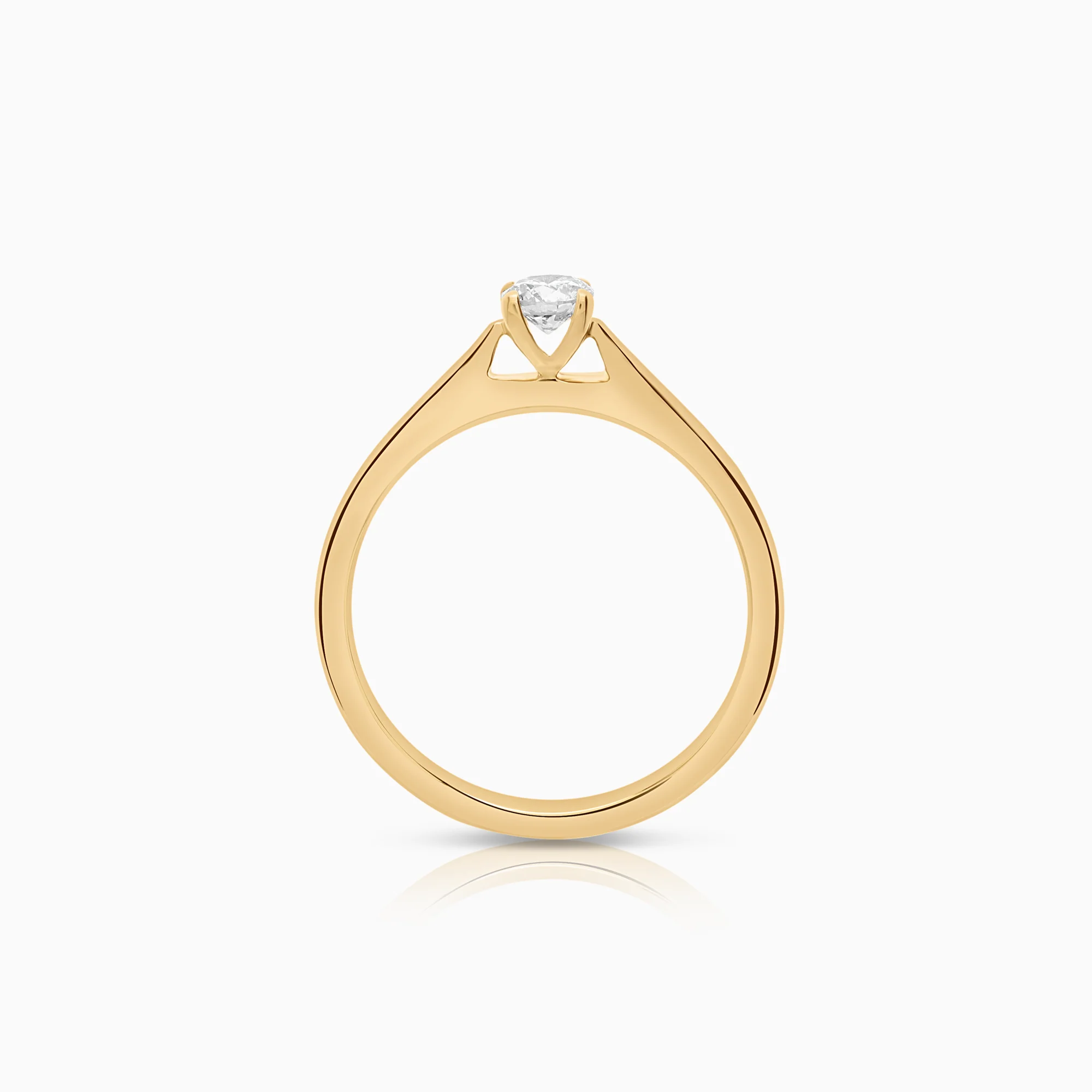 Solitaire ring 0.20ct 18K gold - Image 2