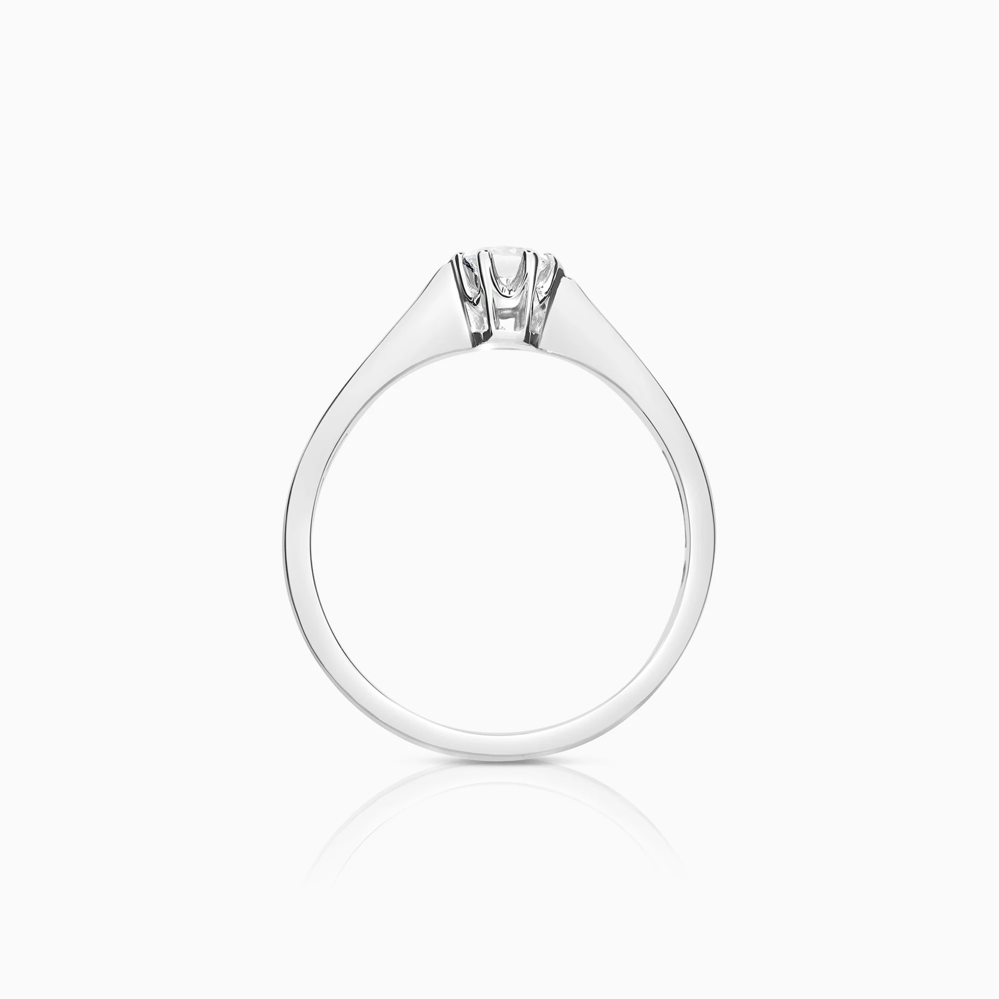 Solitaire ring 0.20ct 18K white gold - Image 2