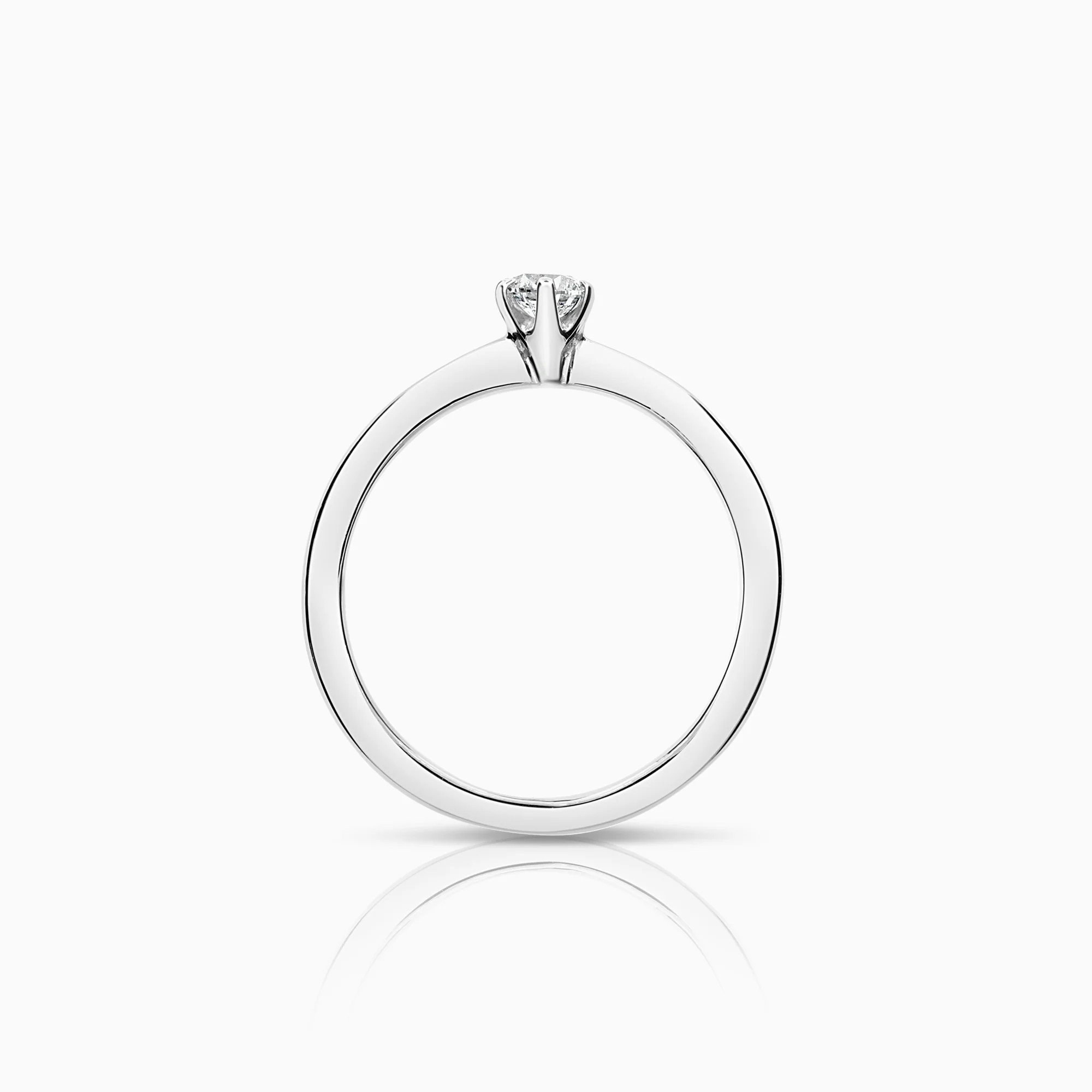 Solitaire ring 0.20ct 18K white gold - Image 2
