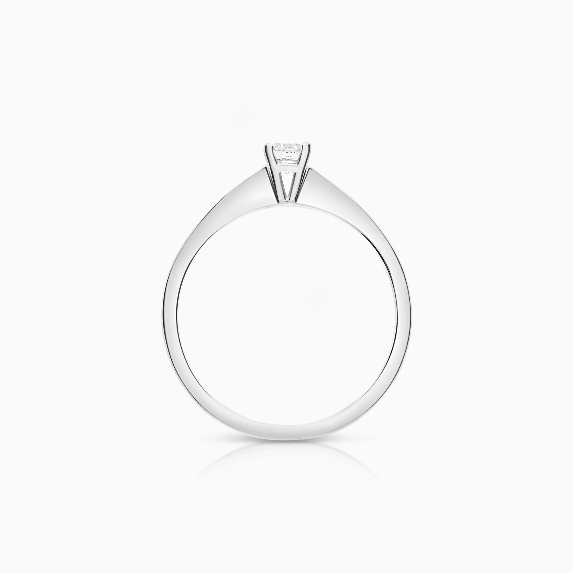Solitaire Ring 0.21ct 18K White Gold - Image 2