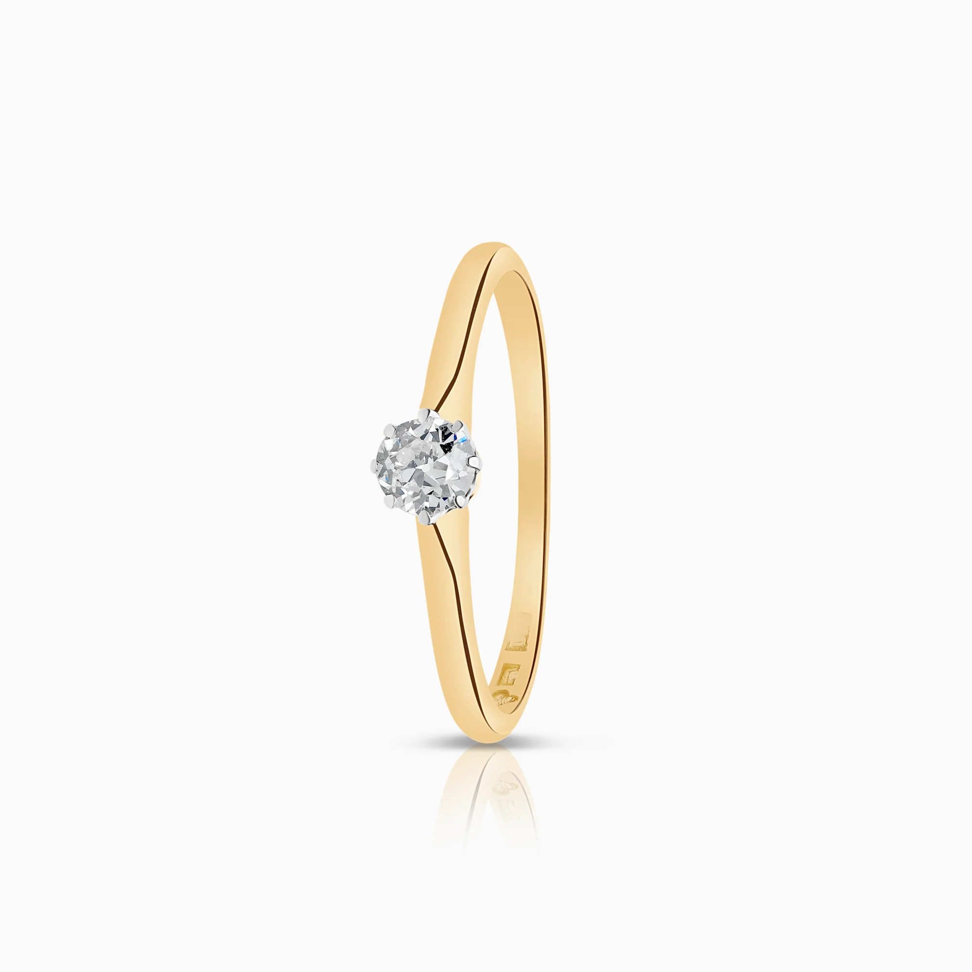 Solitaire Ring 0.22ct 18K Gold