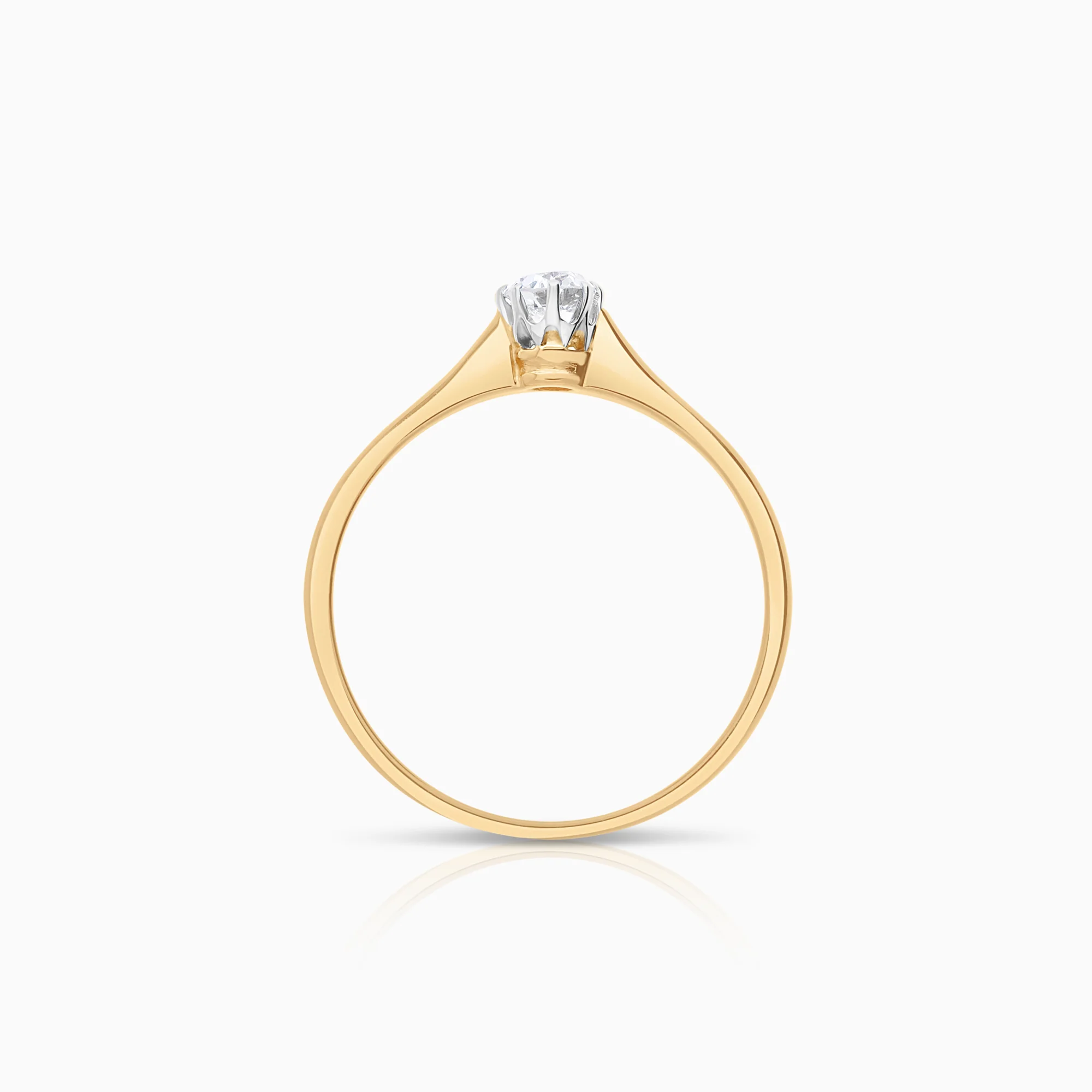 Solitaire Ring 0.22ct 18K Gold - Image 2