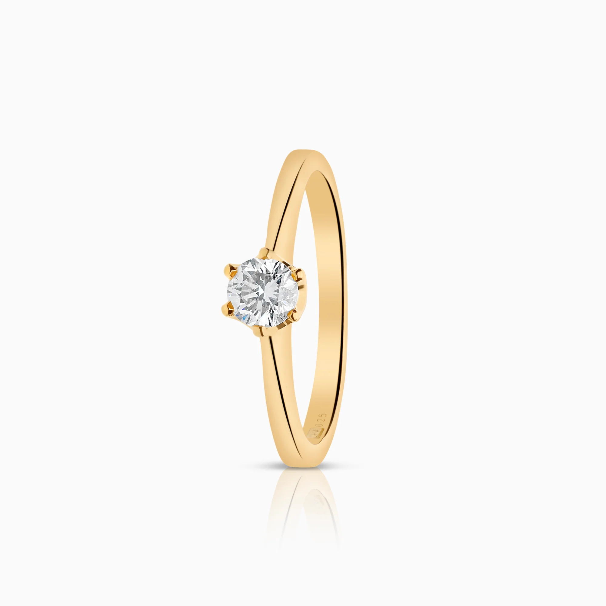 Solitaire ring 0.25ct 18K gold