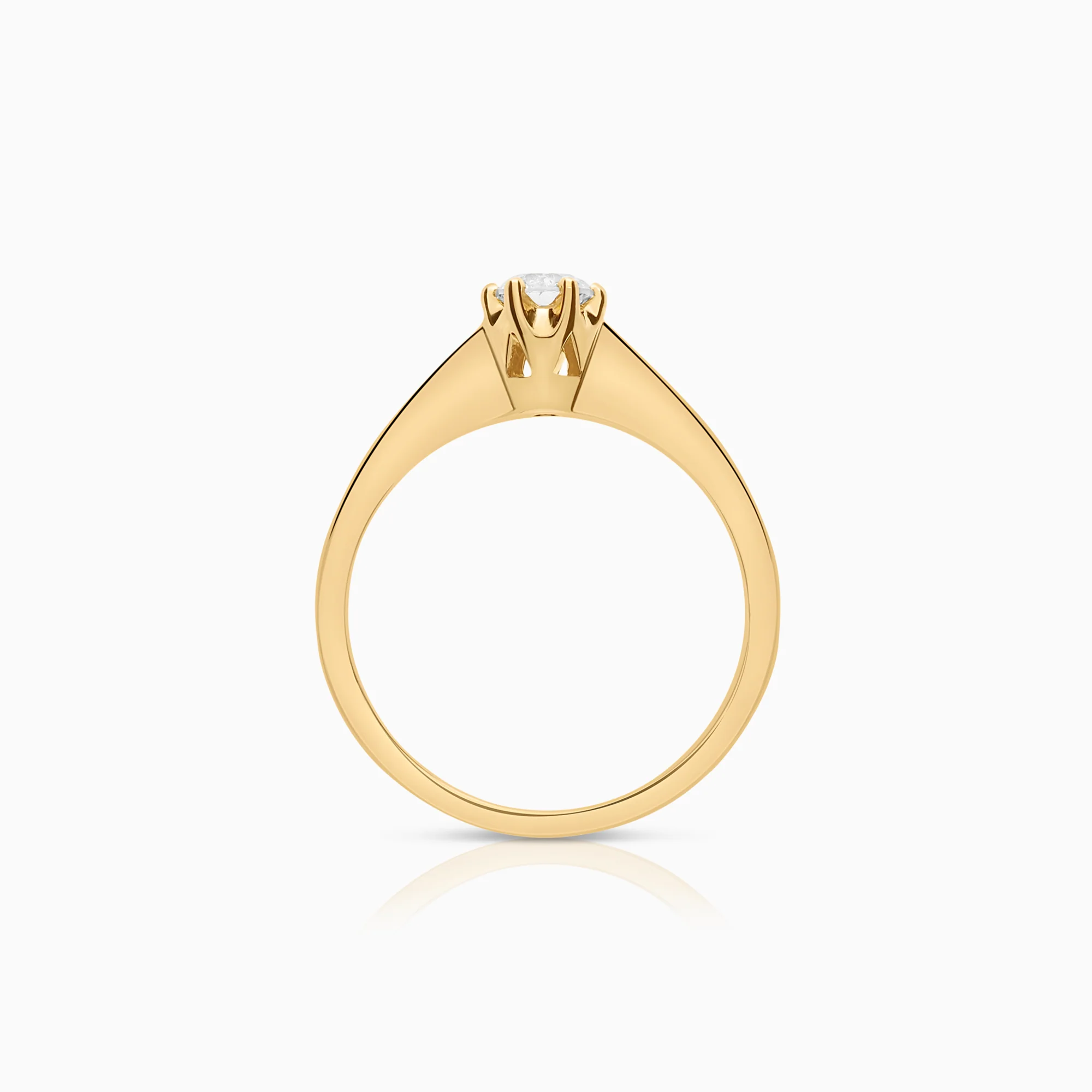 Solitaire ring 0.25ct 18K gold - Image 2