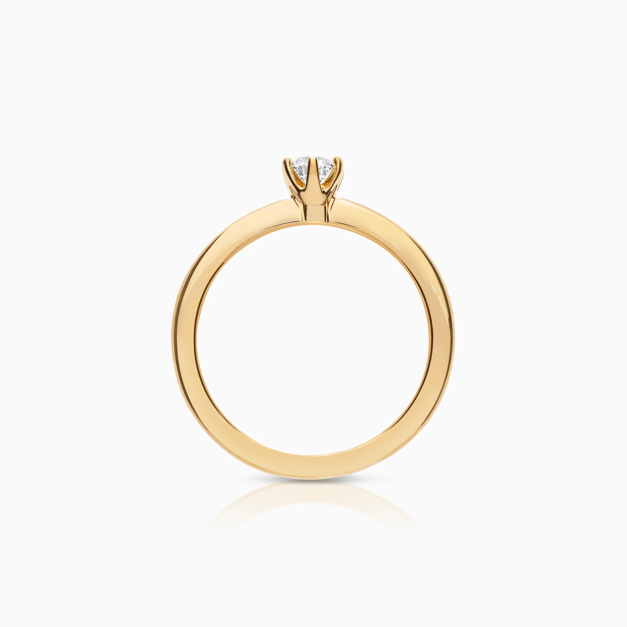 Solitaire ring 0.25ct 18K gold - Image 2