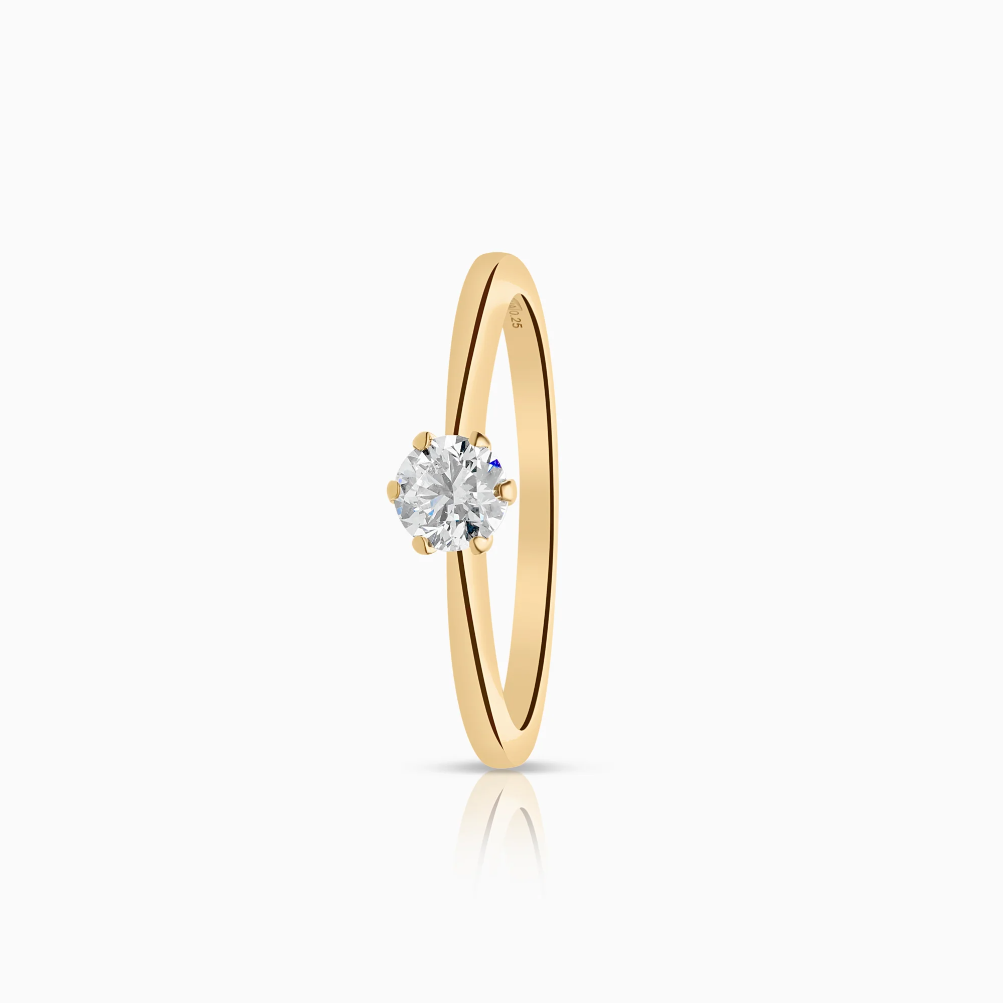 Solitaire ring 0.25ct 18K gold