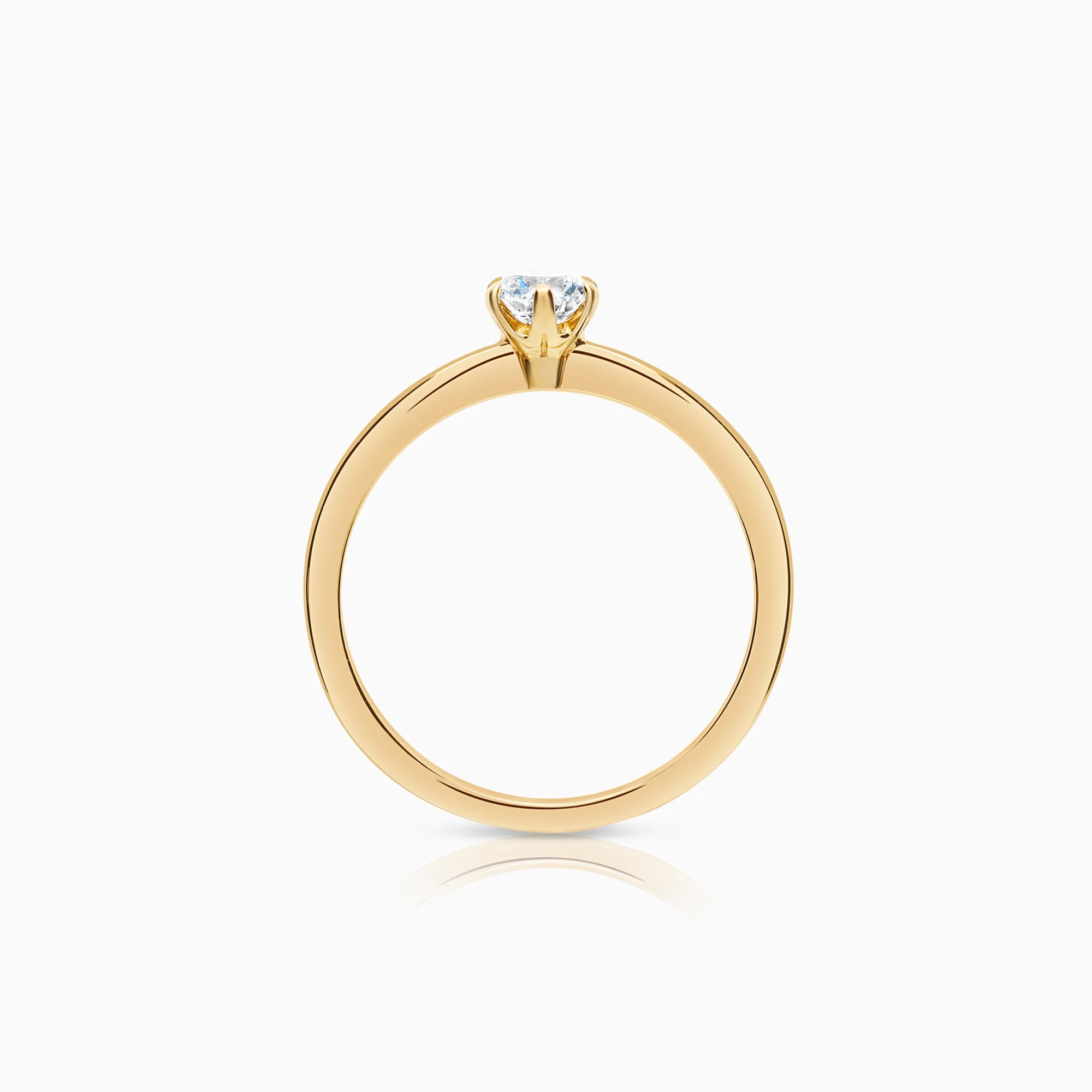 Solitaire ring 0.25ct 18K gold - Image 2