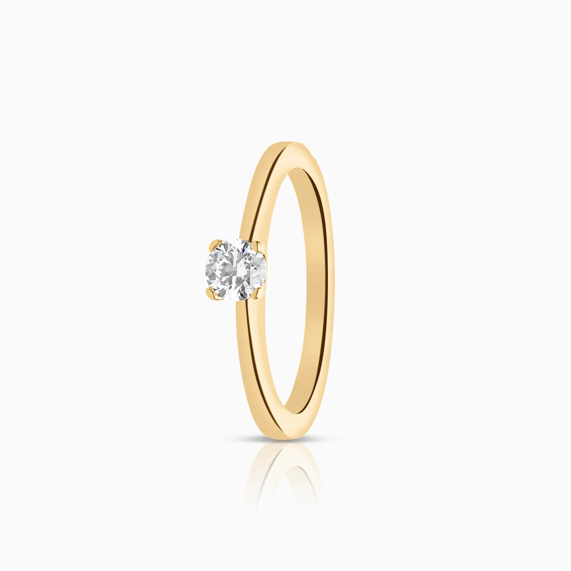 Solitaire ring 0.25ct 18K gold