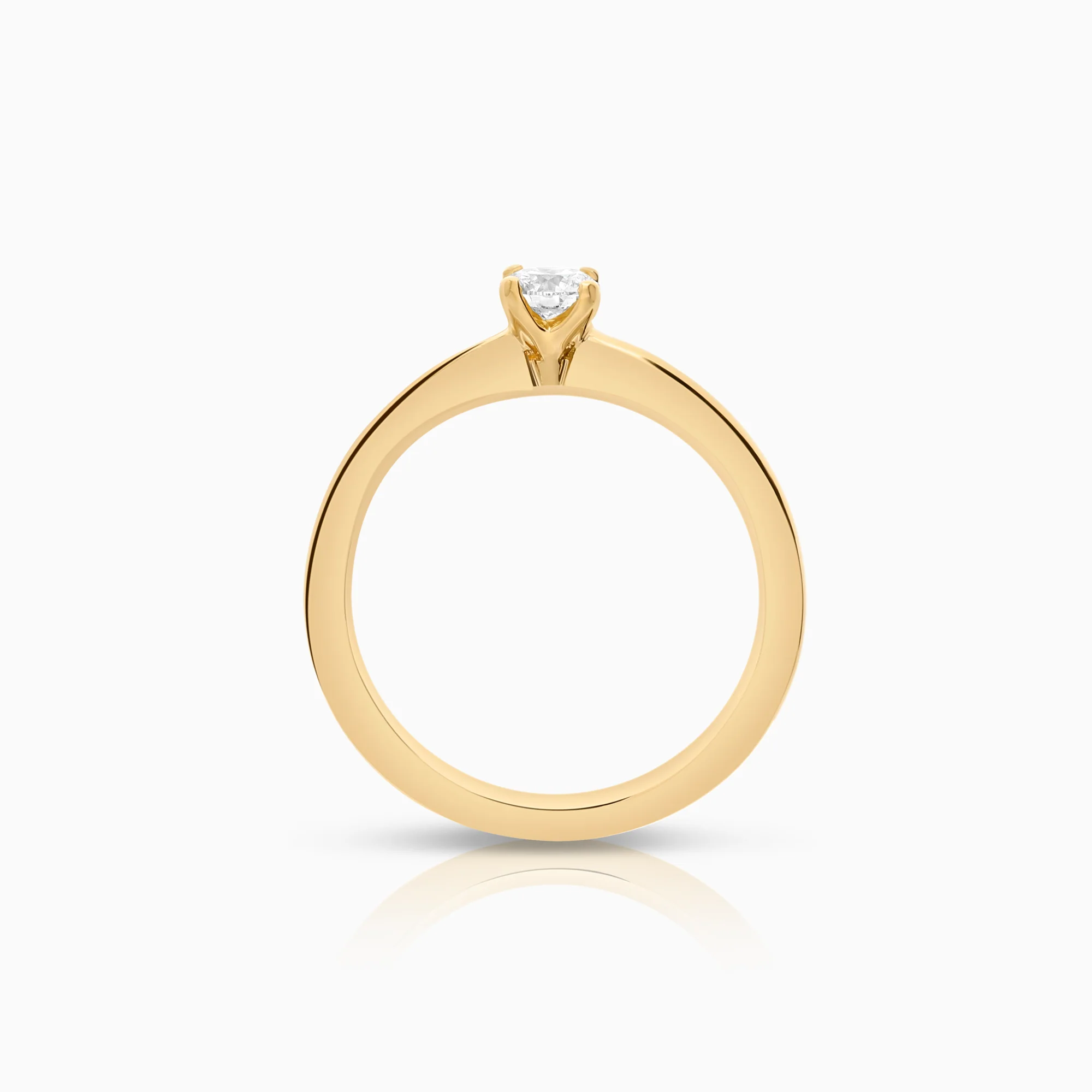 Solitaire ring 0.25ct 18K gold - Image 2