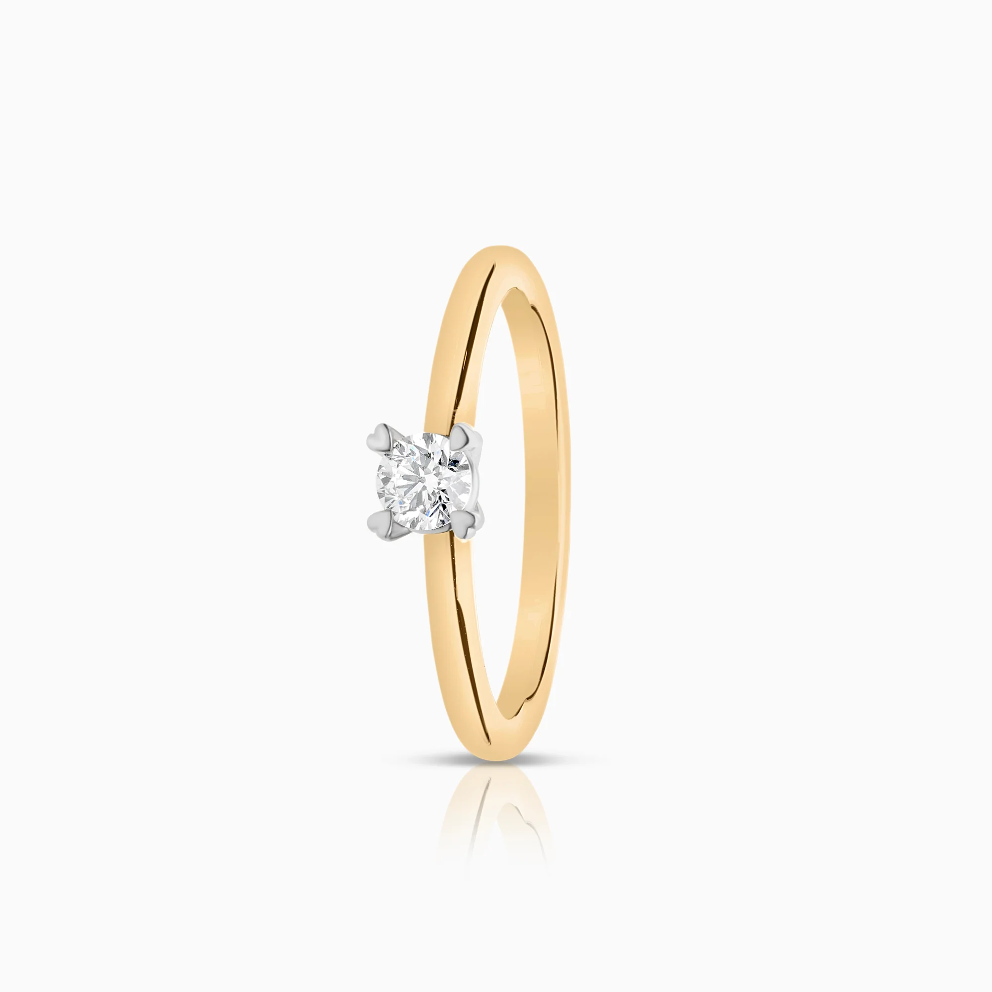 Solitaire ring 0.25ct 18K gold