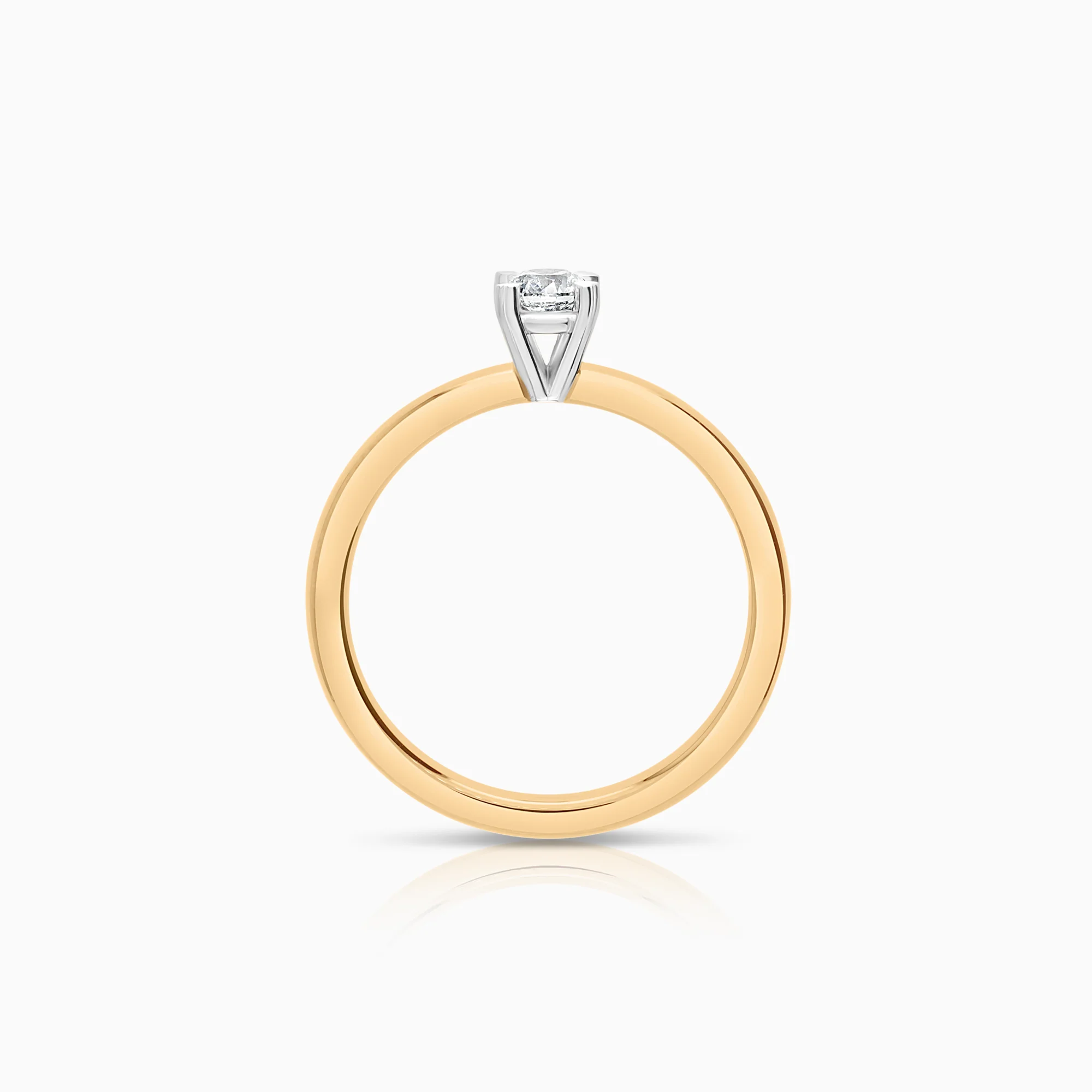 Solitaire ring 0.25ct 18K gold - Image 2