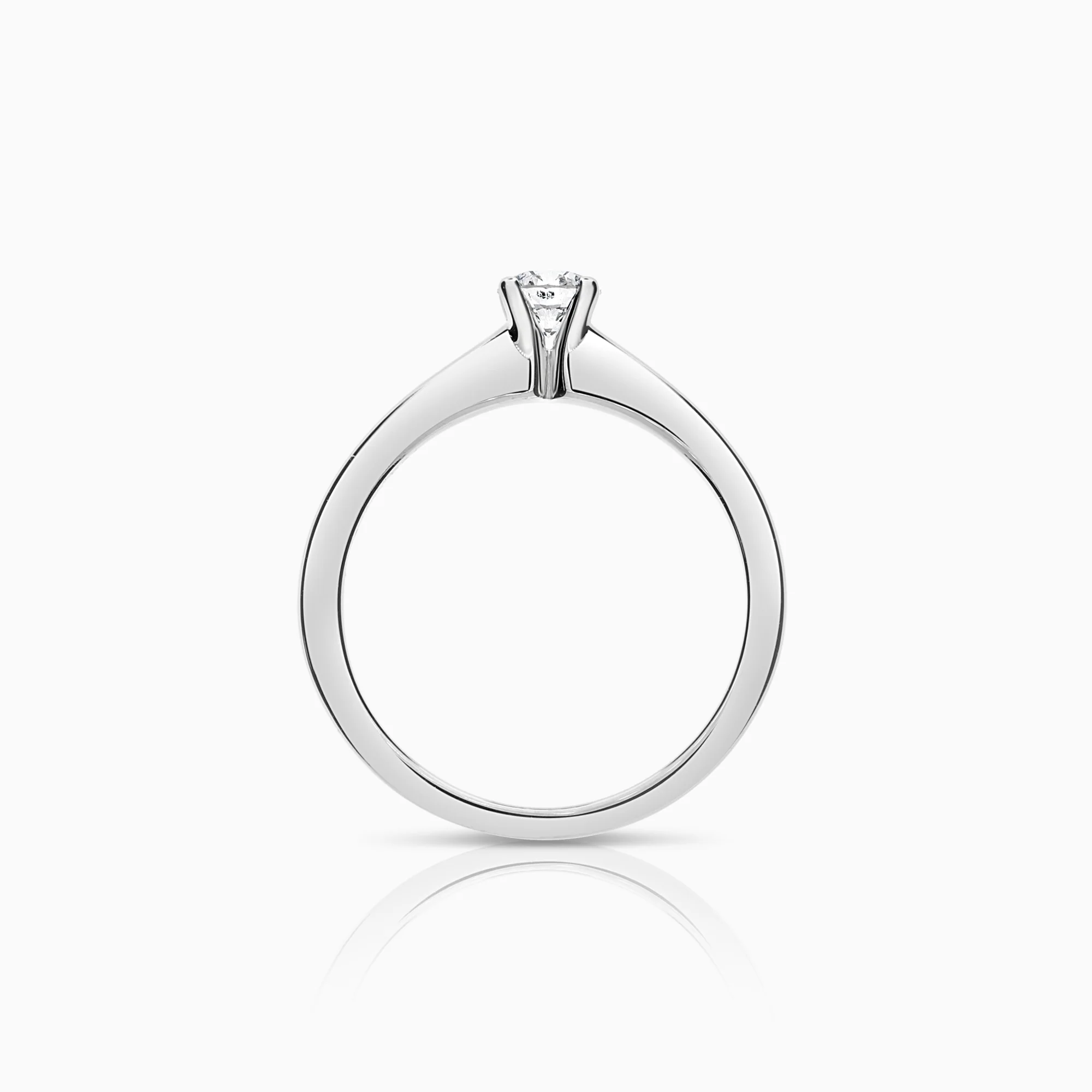 Solitaire ring 0.25ct 18K white gold - Image 2