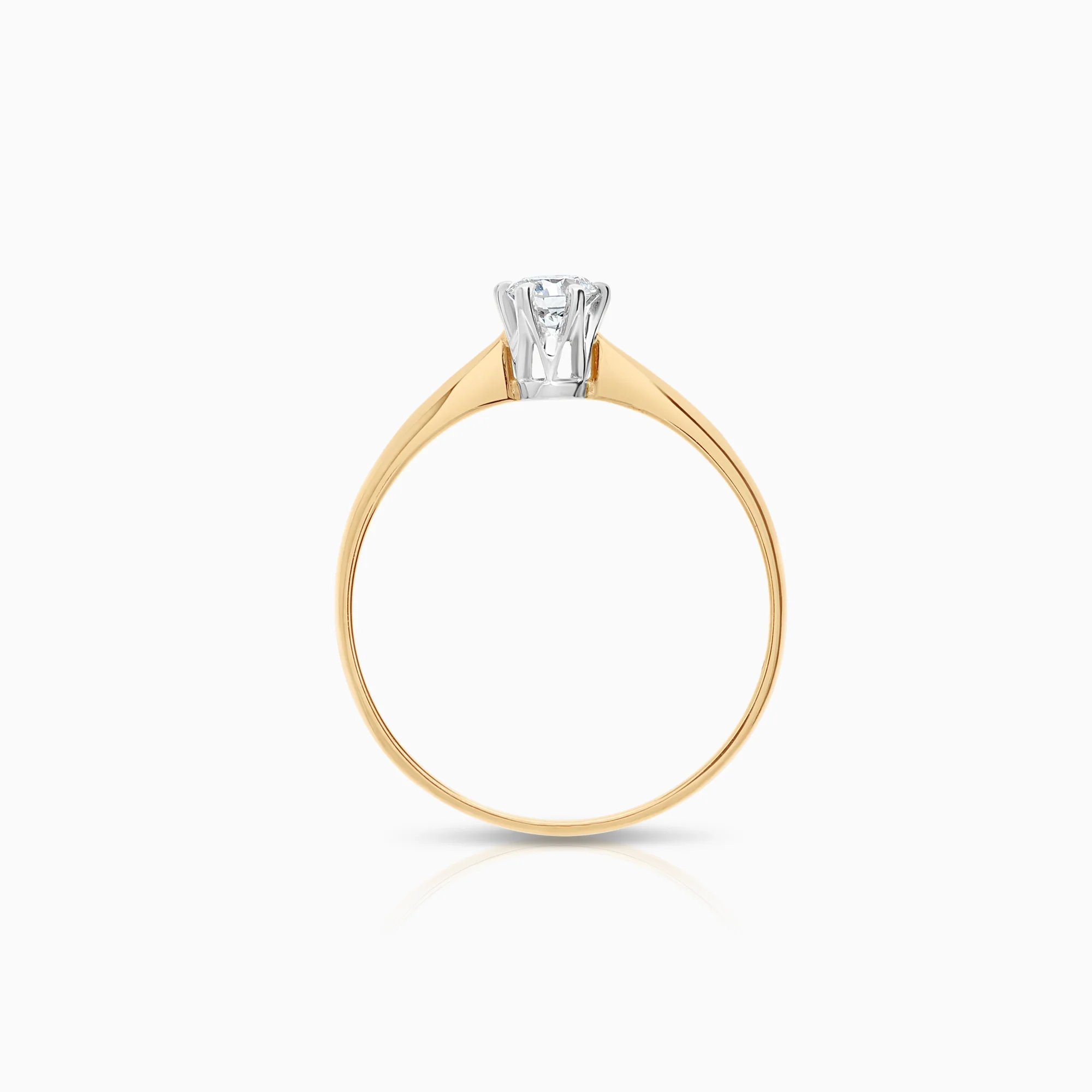 Solitaire ring 0.26ct 18K gold - Image 2