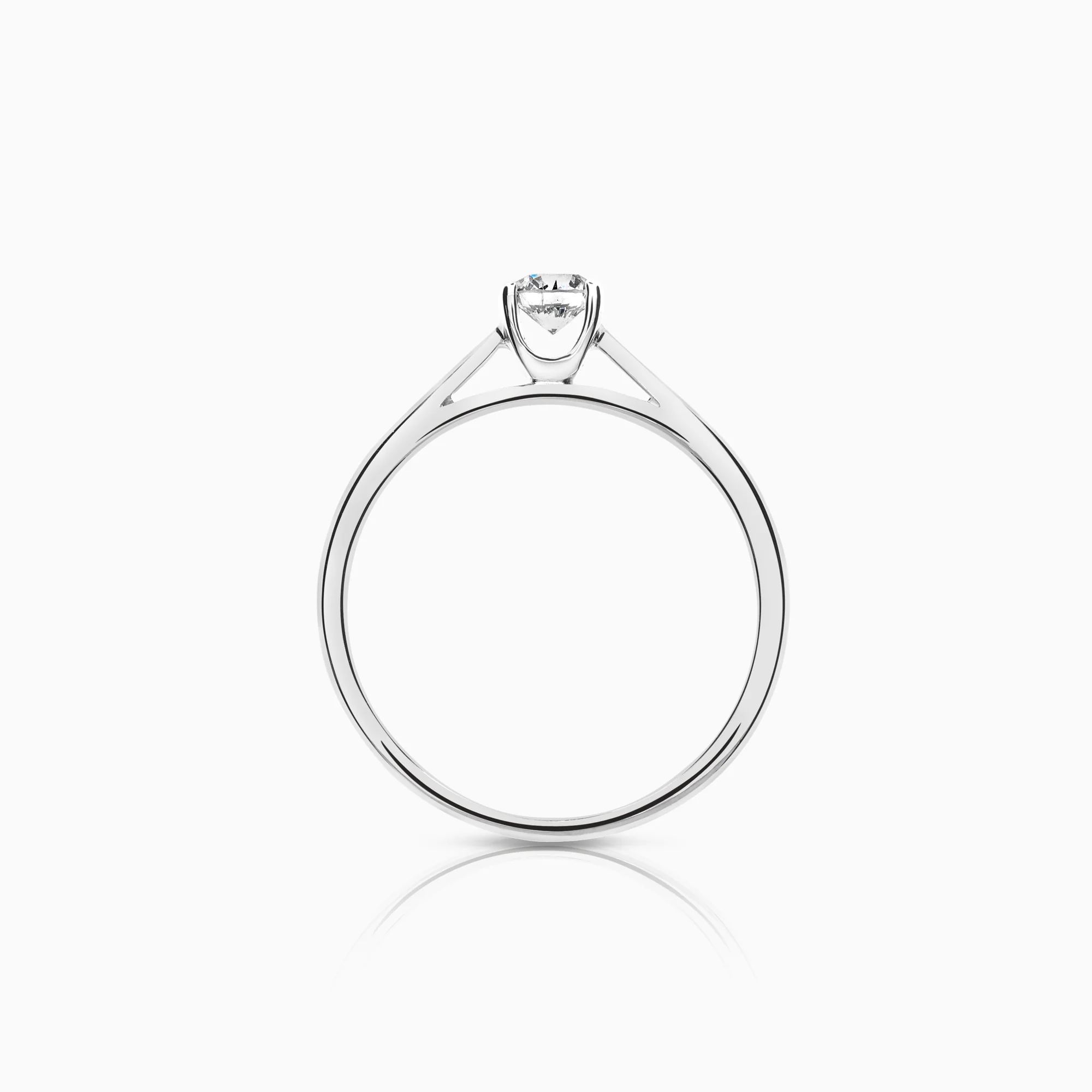 Solitaire ring 0.26ct 18K white gold - Image 2
