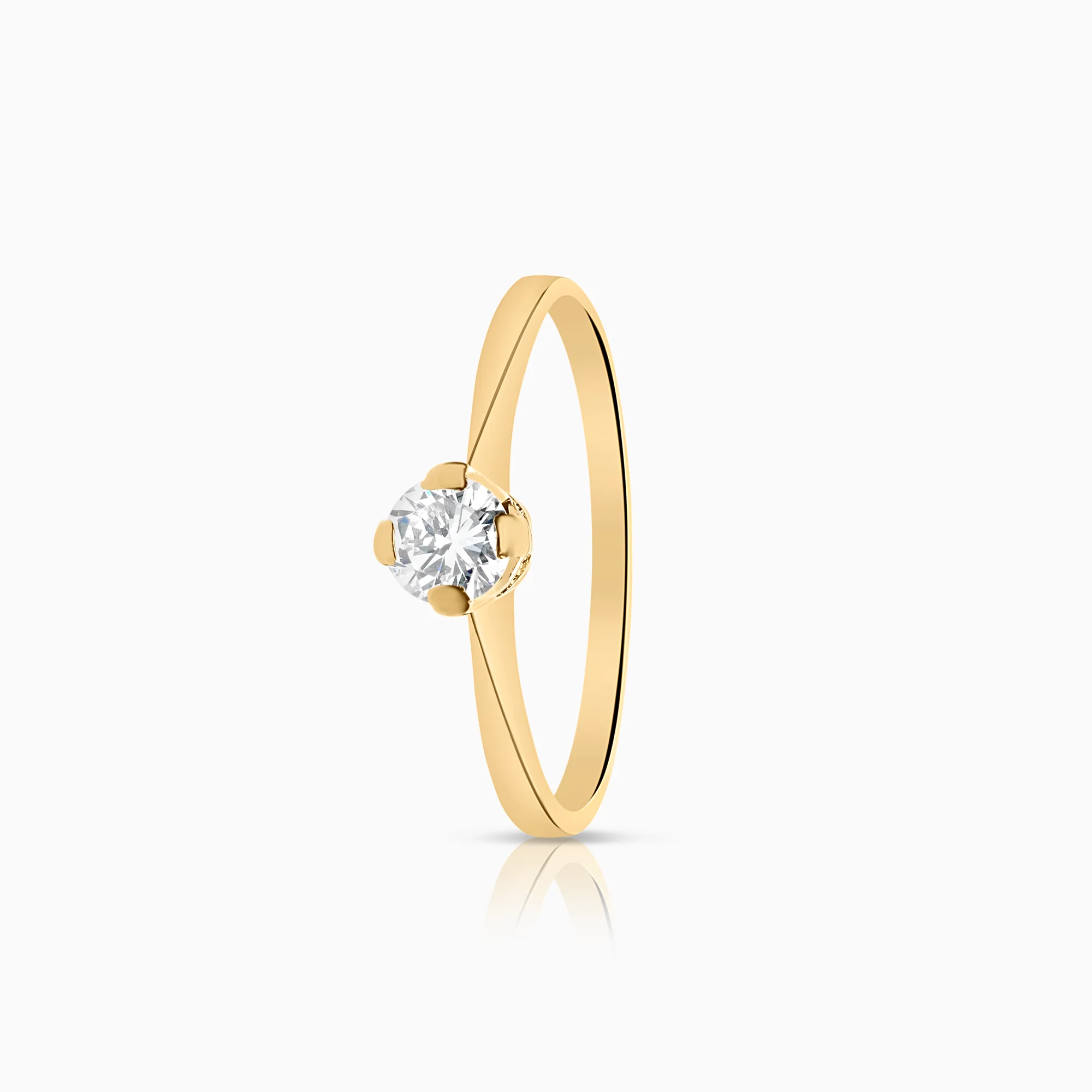 Solitaire ring 0.27ct 18K gold