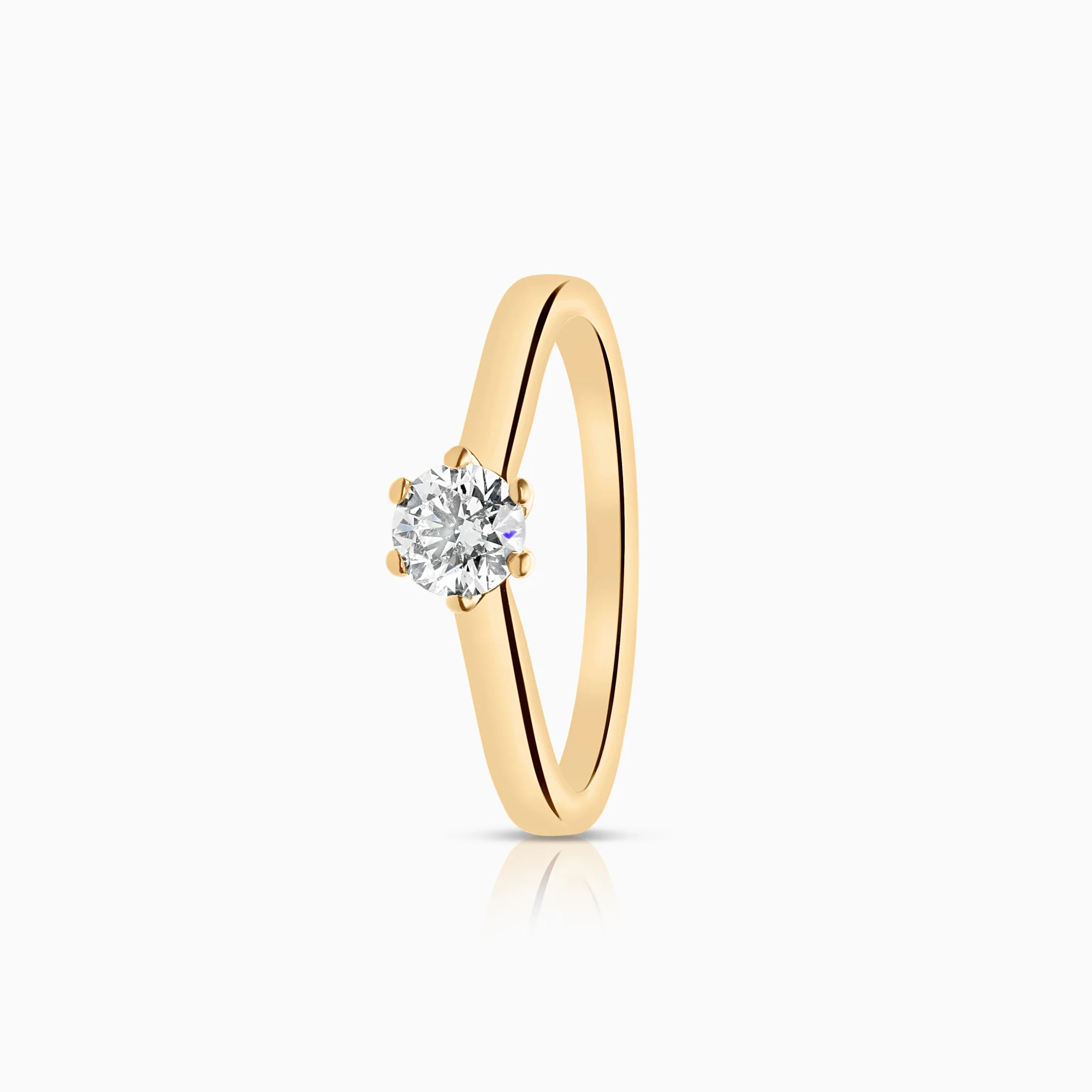 Solitaire ring 0.35ct 18K gold