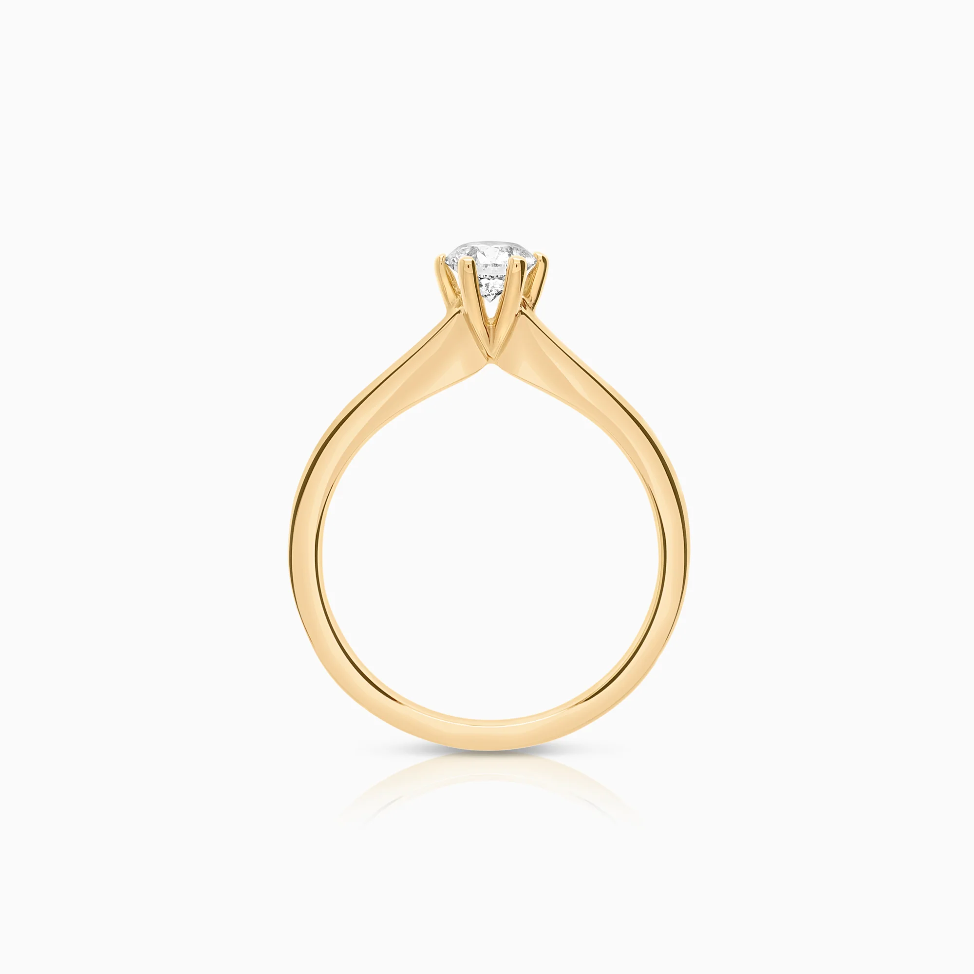 Solitaire ring 0.35ct 18K gold - Image 2