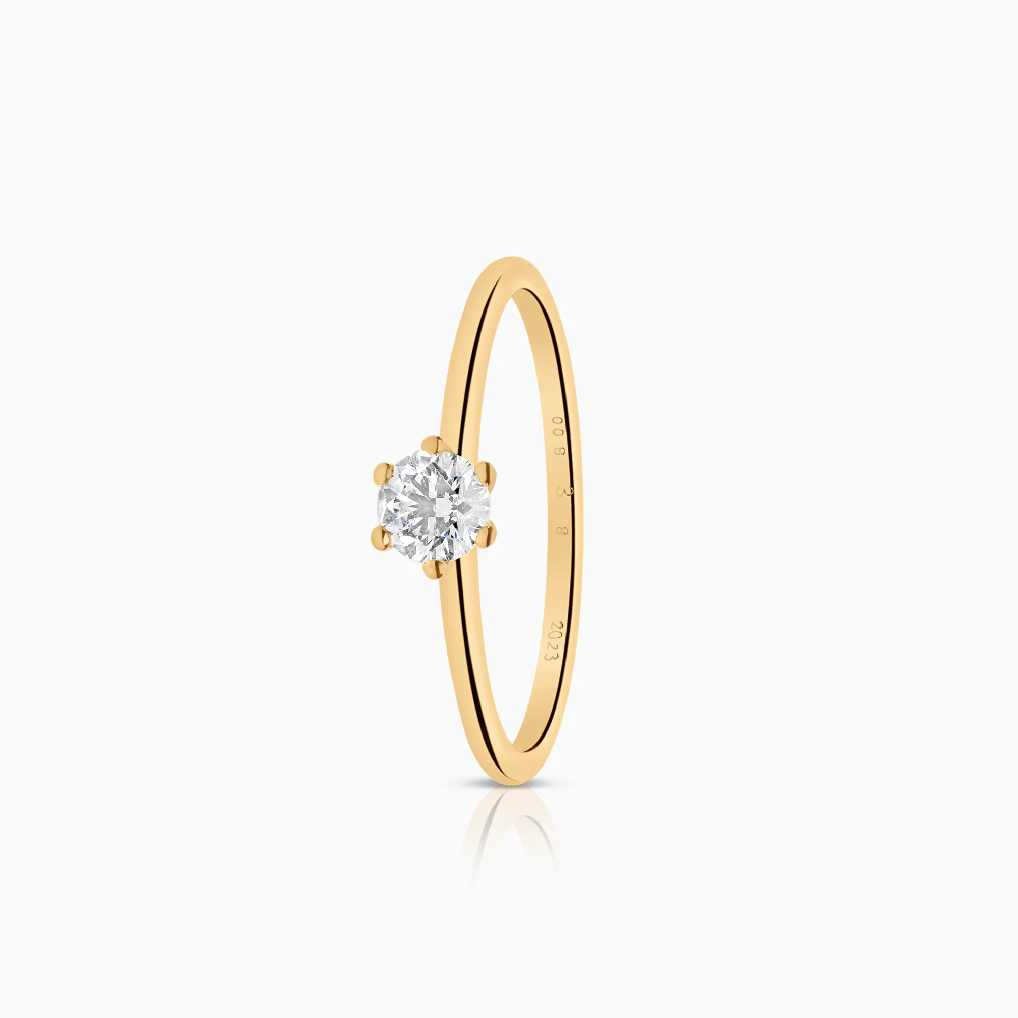 Solitaire ring 0.35ct 18K gold