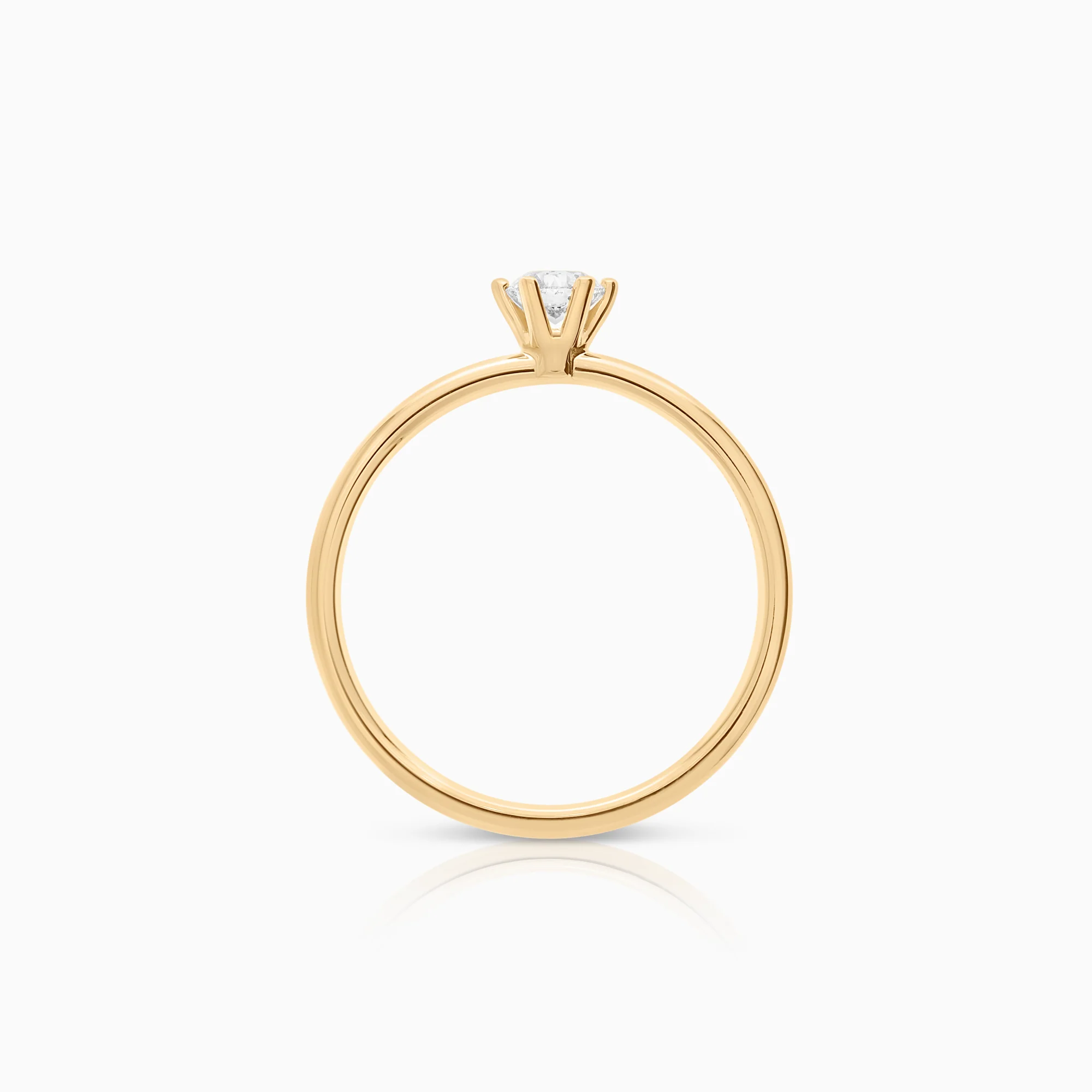 Solitaire ring 0.35ct 18K gold - Image 2