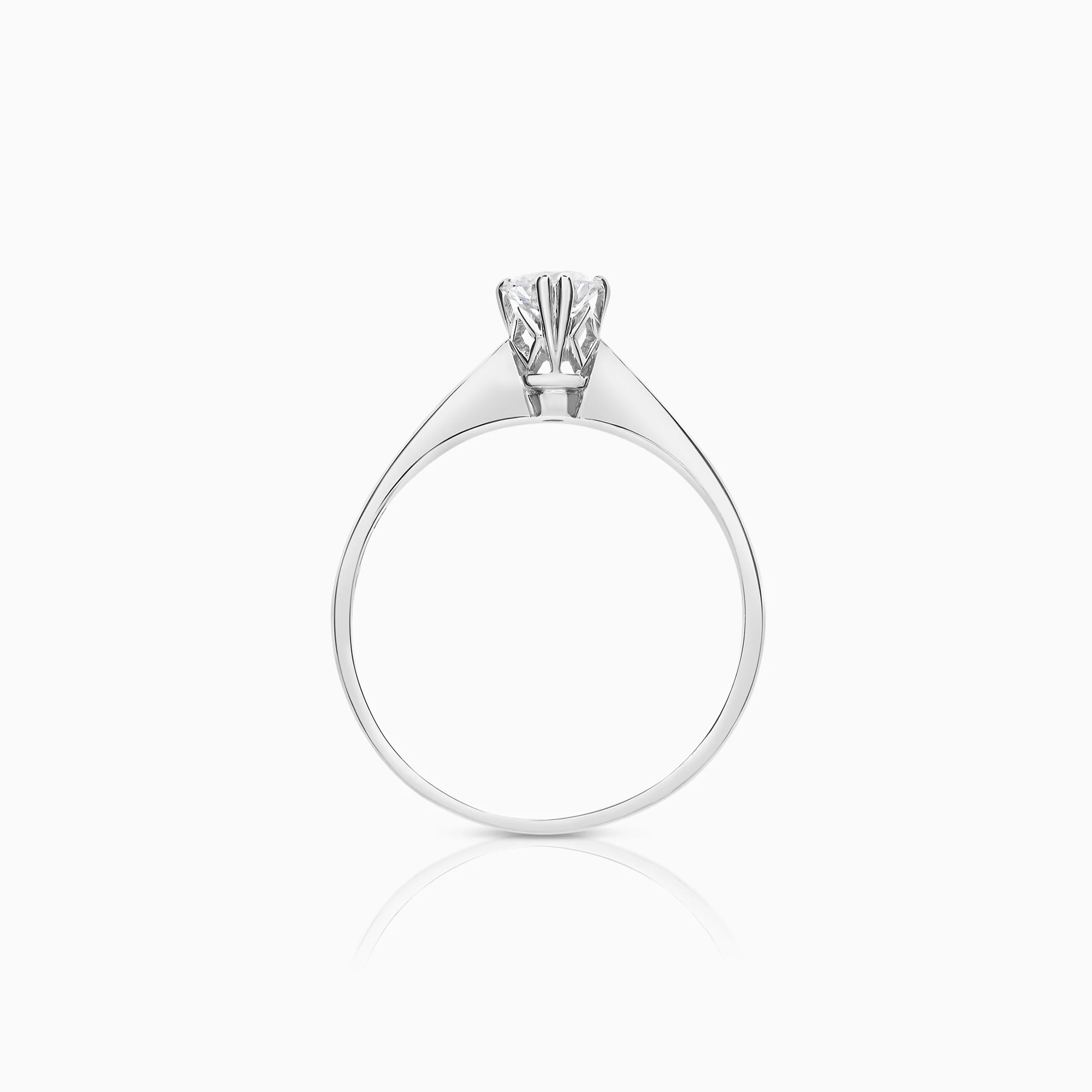Solitaire ring 0.37ct 18K white gold - Image 2