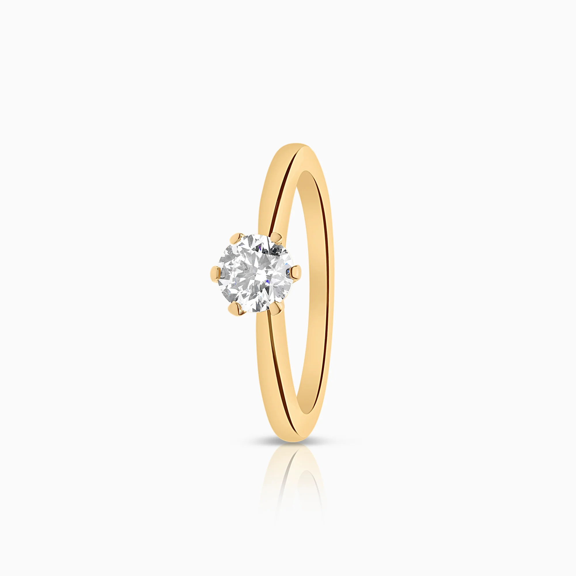 Solitaire ring 0.40ct 18K gold