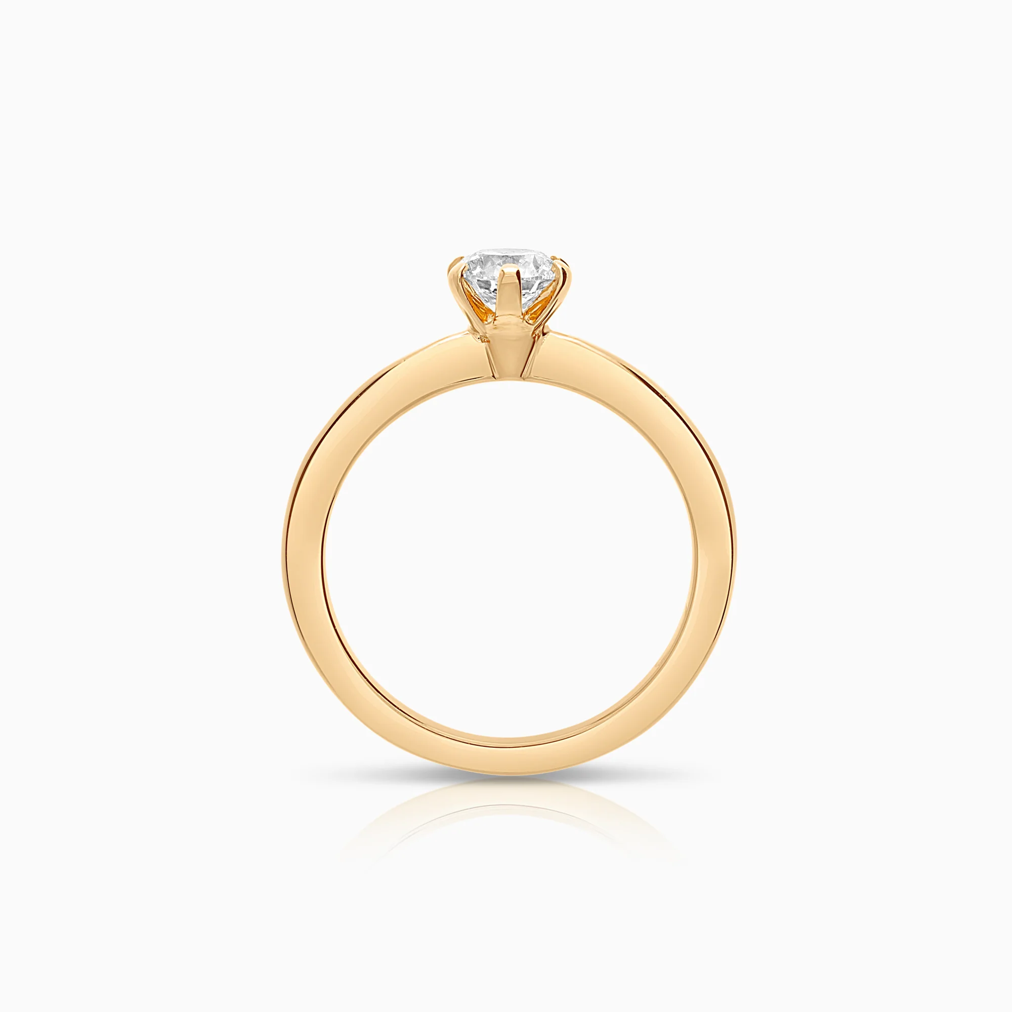 Solitaire ring 0.40ct 18K gold - Image 2