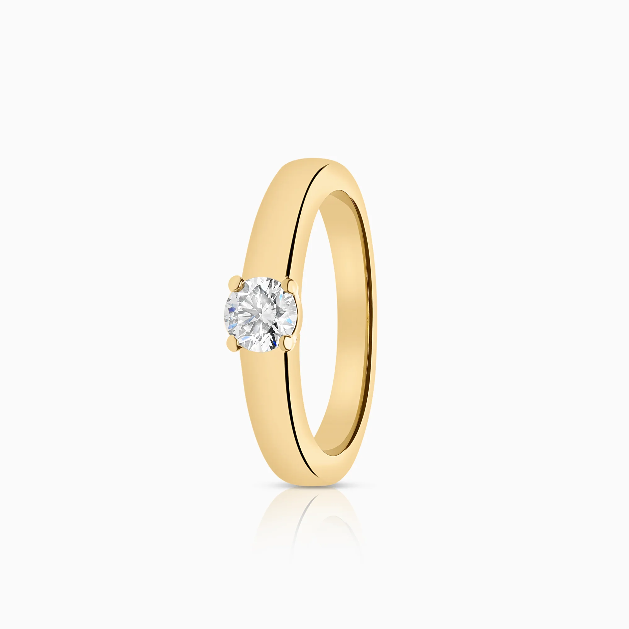 Solitaire ring 0.40ct 18K gold