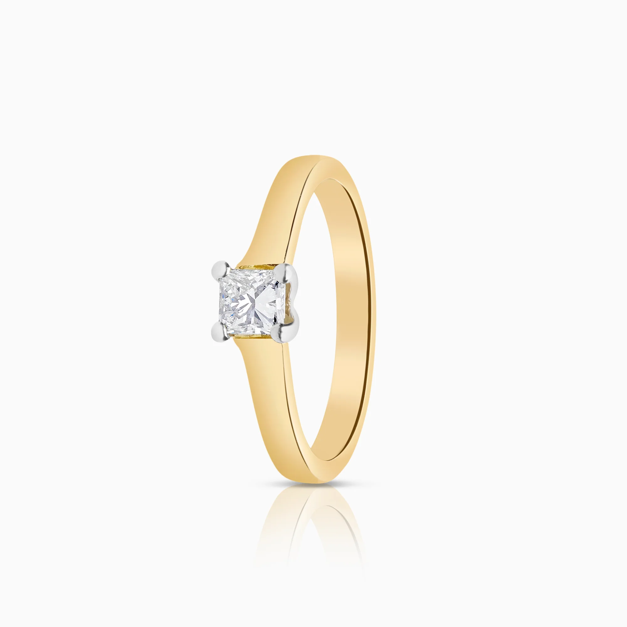 Solitaire ring 0.40ct 18K gold