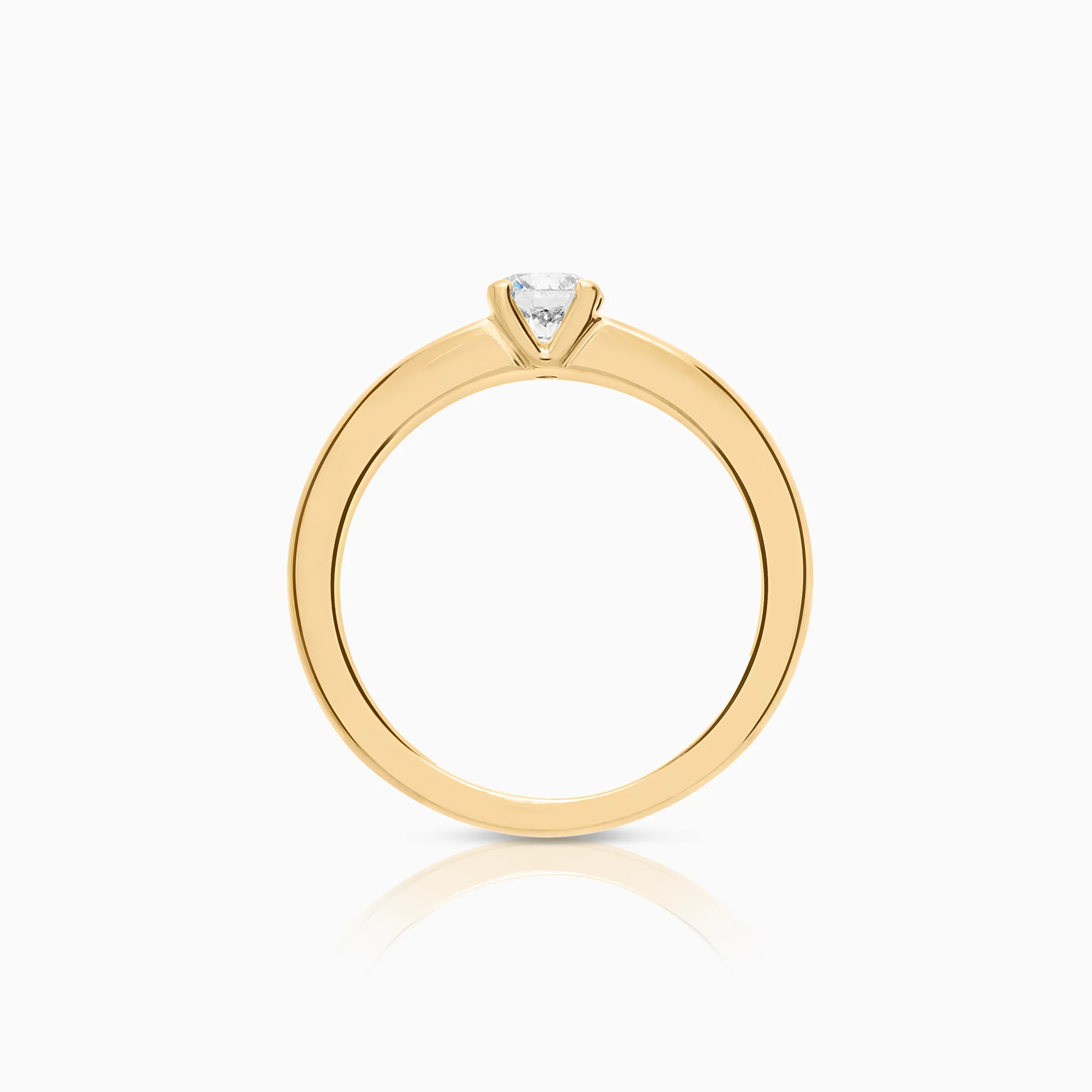 Solitaire ring 0.40ct 18K gold - Image 2