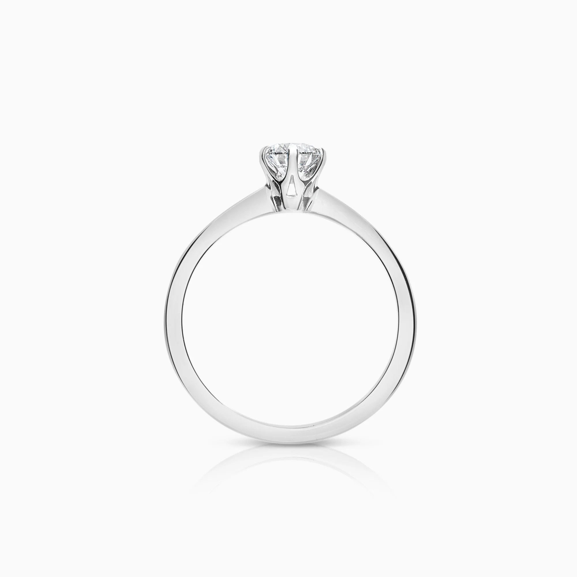Solitaire ring 0.50ct 18K white gold - Image 2