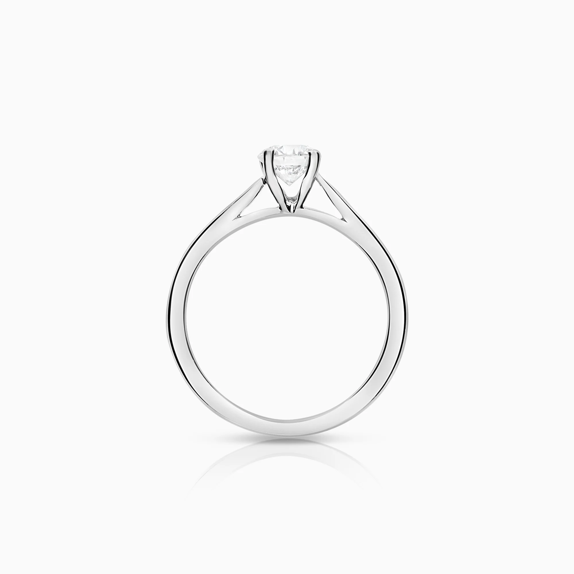 Solitaire ring 0.54ct 18K white gold - Image 2