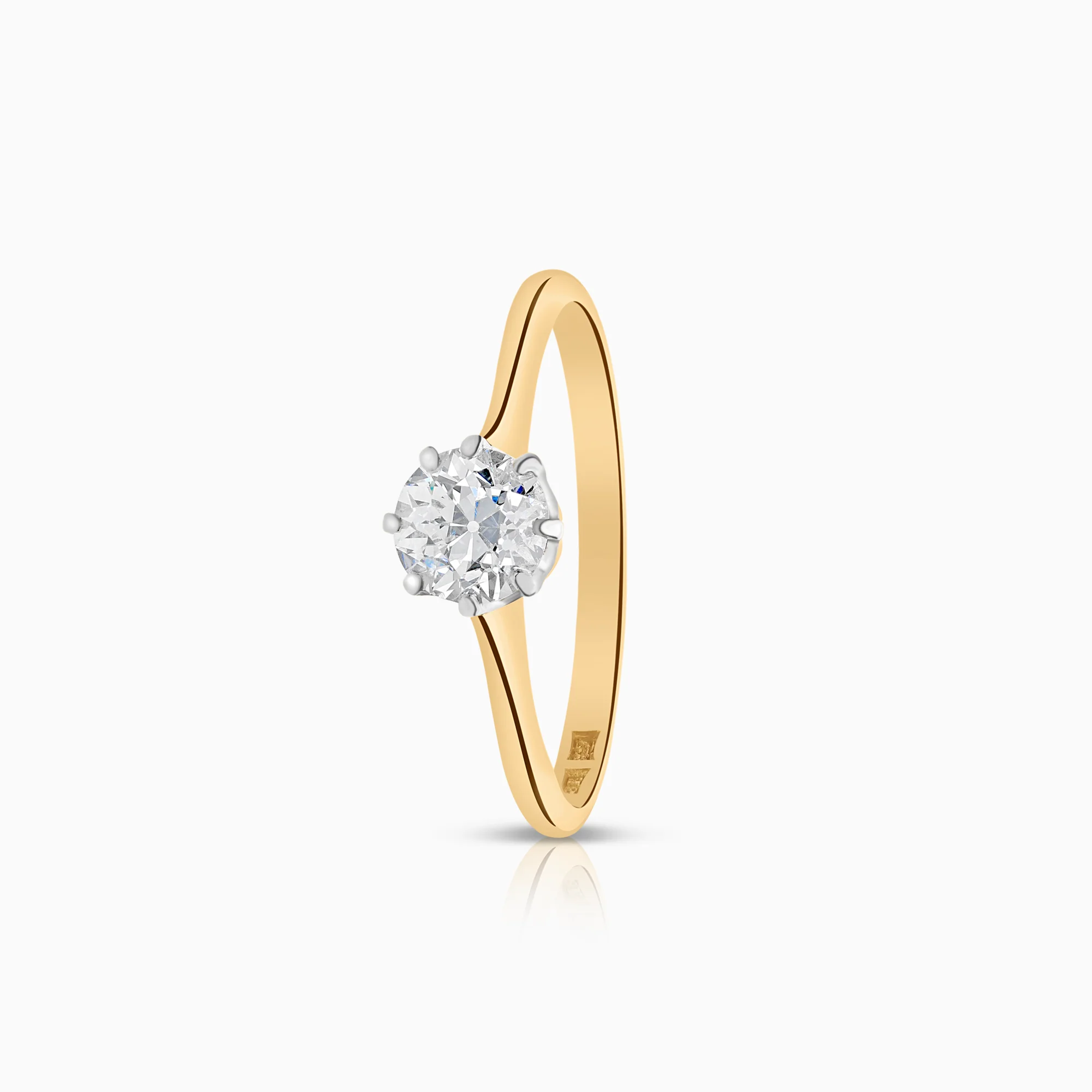 Solitaire ring 0.60ct 18K gold