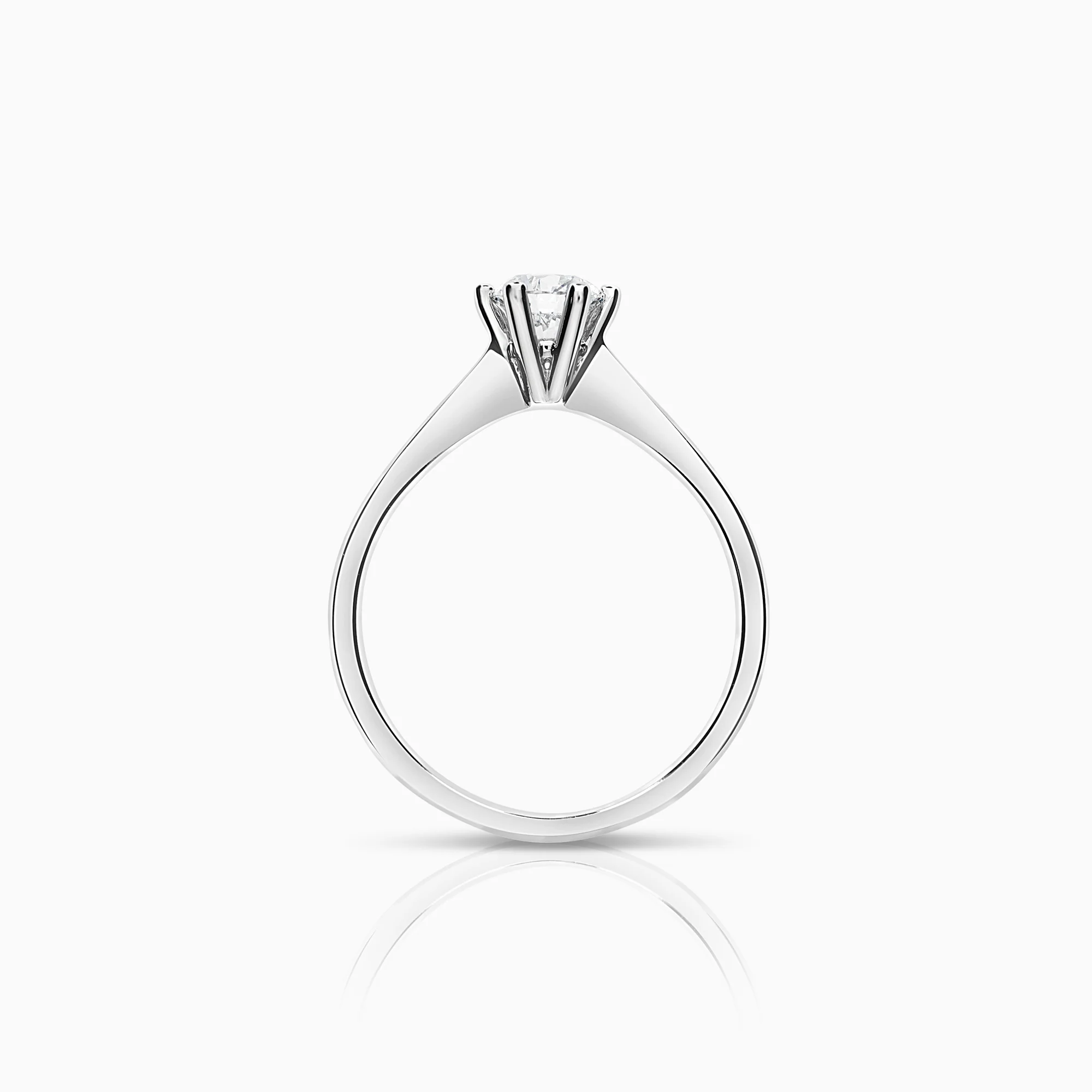 Solitaire ring 0.60ct 18K white gold - Image 2