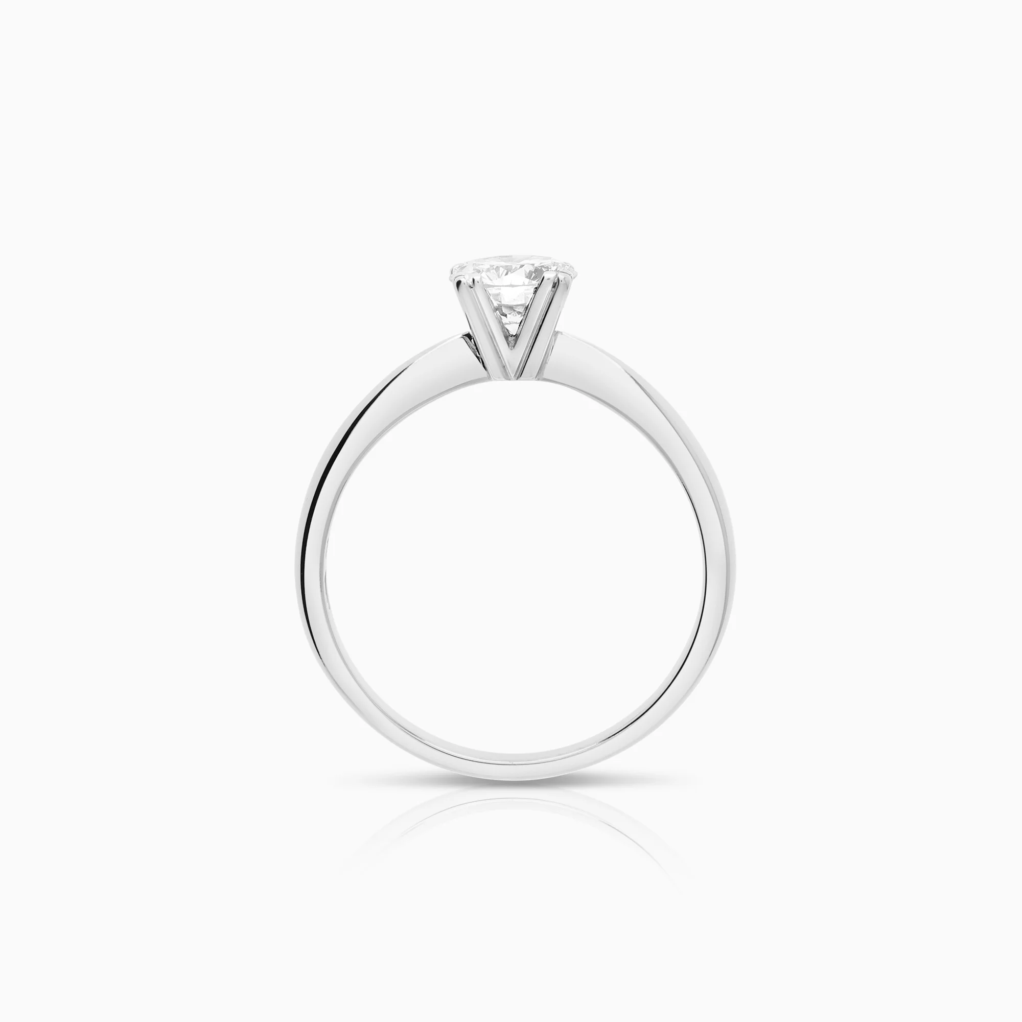 Solitaire ring 0.70ct 18K white gold - Image 2