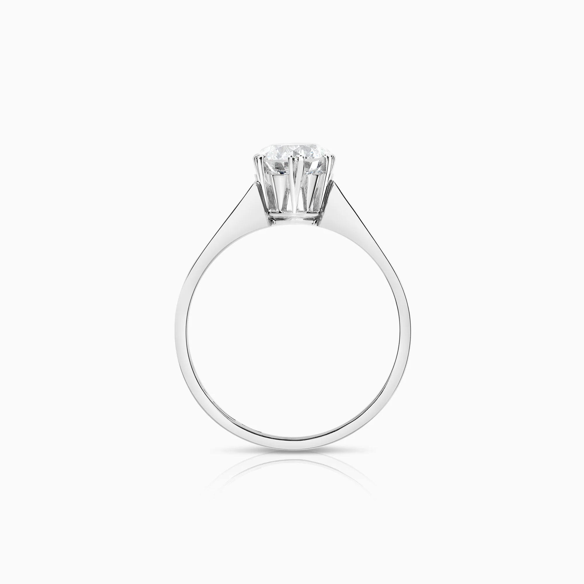 Solitaire ring 0.80ct 18K white gold - Image 2