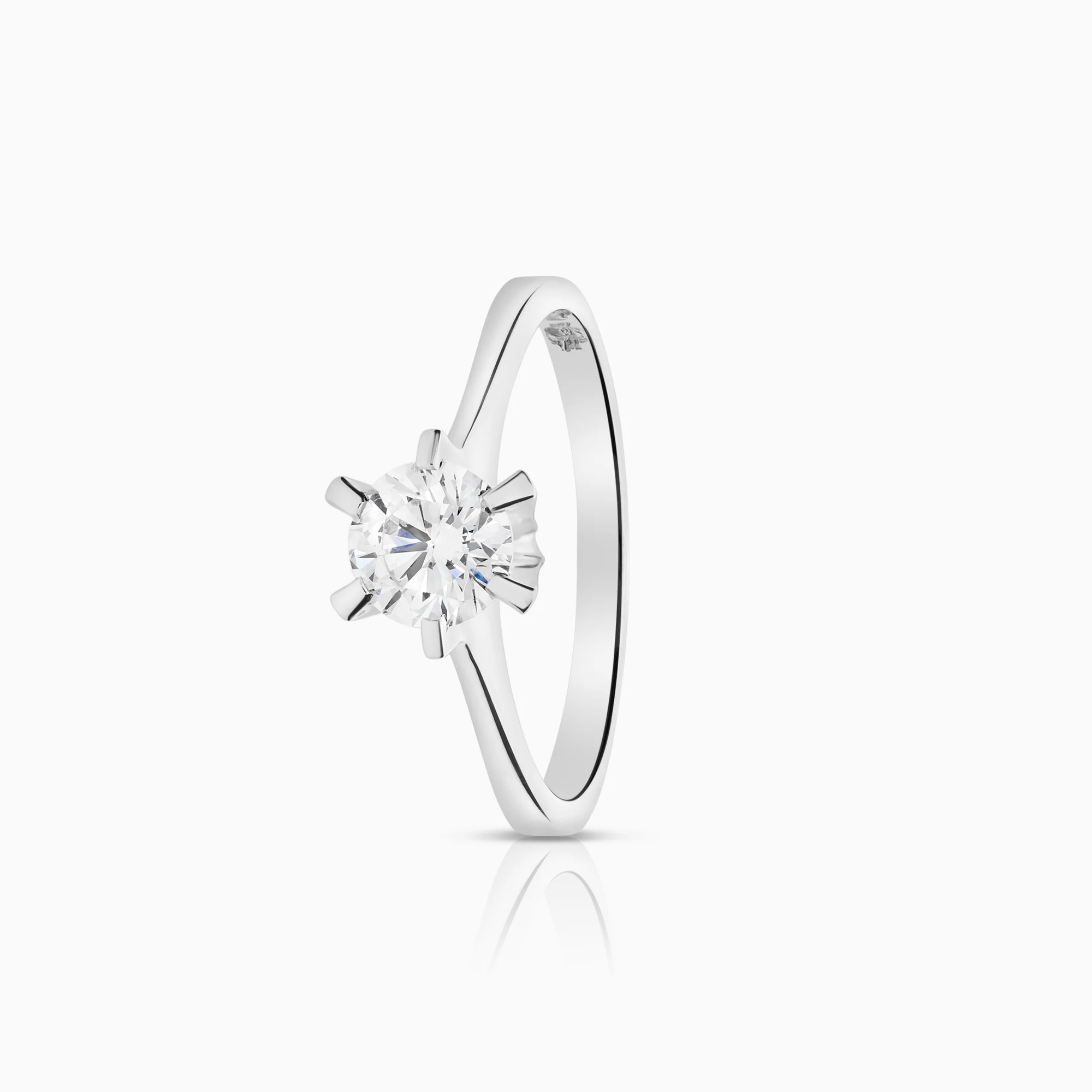 Solitaire ring 0.96ct 14K white gold