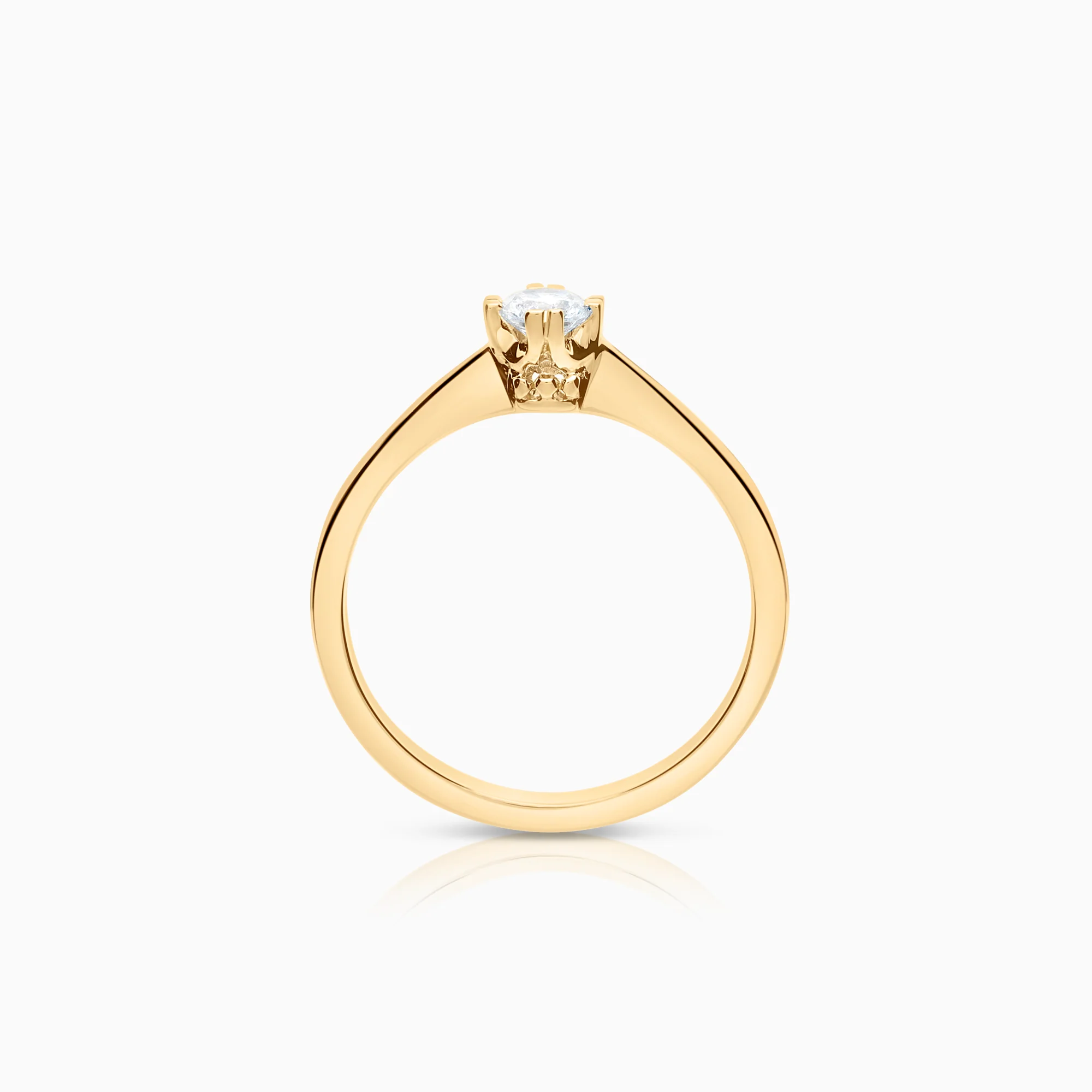 Solitaire ring cubic zirconia 3.15g 18K gold - Image 2