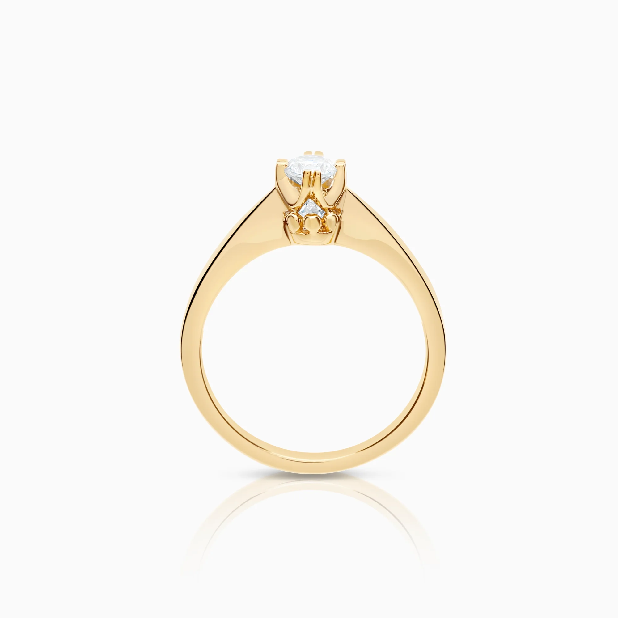 Solitaire ring cubic zirconia 4.31g 18K yellow gold - Image 2
