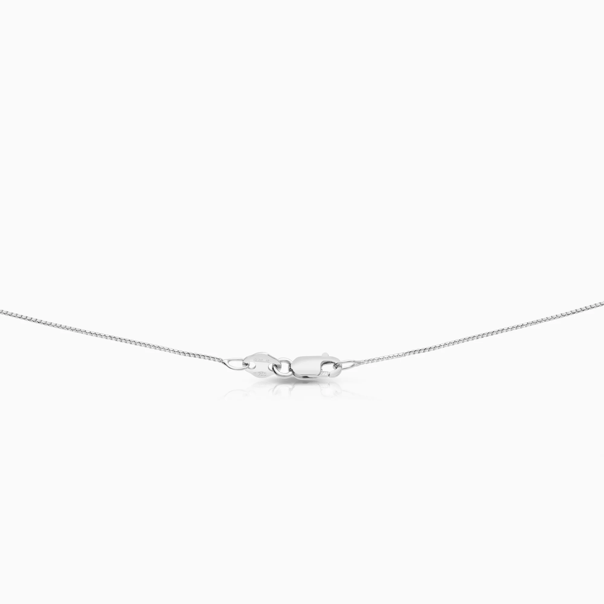 Solitaire necklace 0.20ct 18K white gold - Image 2
