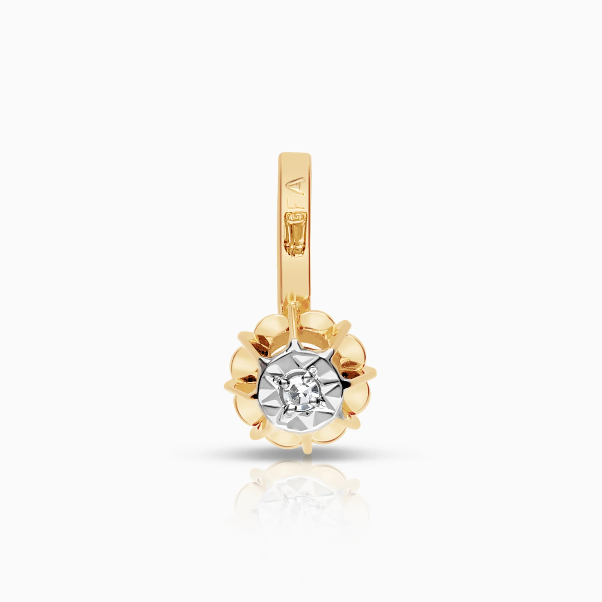 Solitaire pendant 0.01ct 18K gold