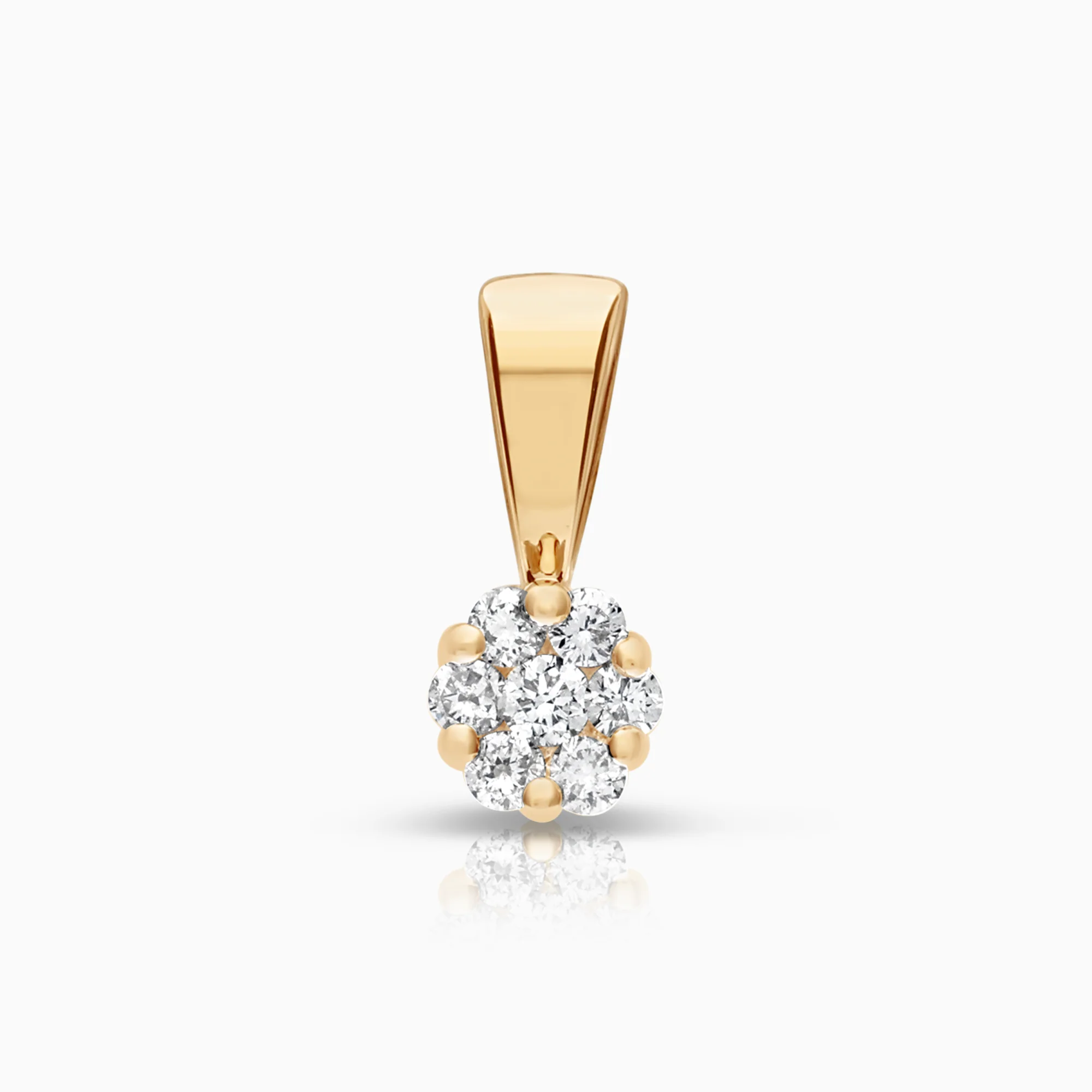 Solitaire pendant 0.11ct 18K gold