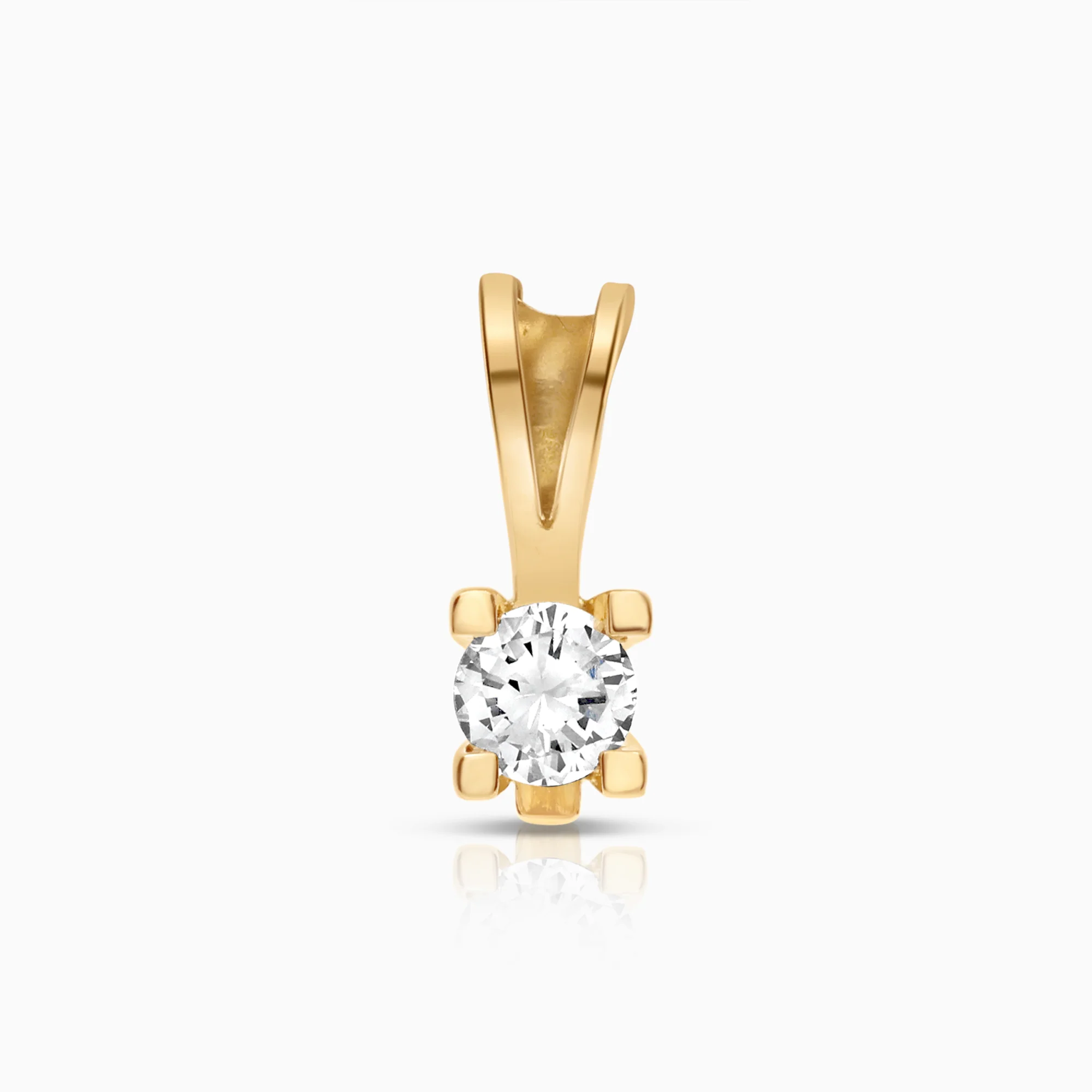 Solitaire pendant 0.14ct 18K gold