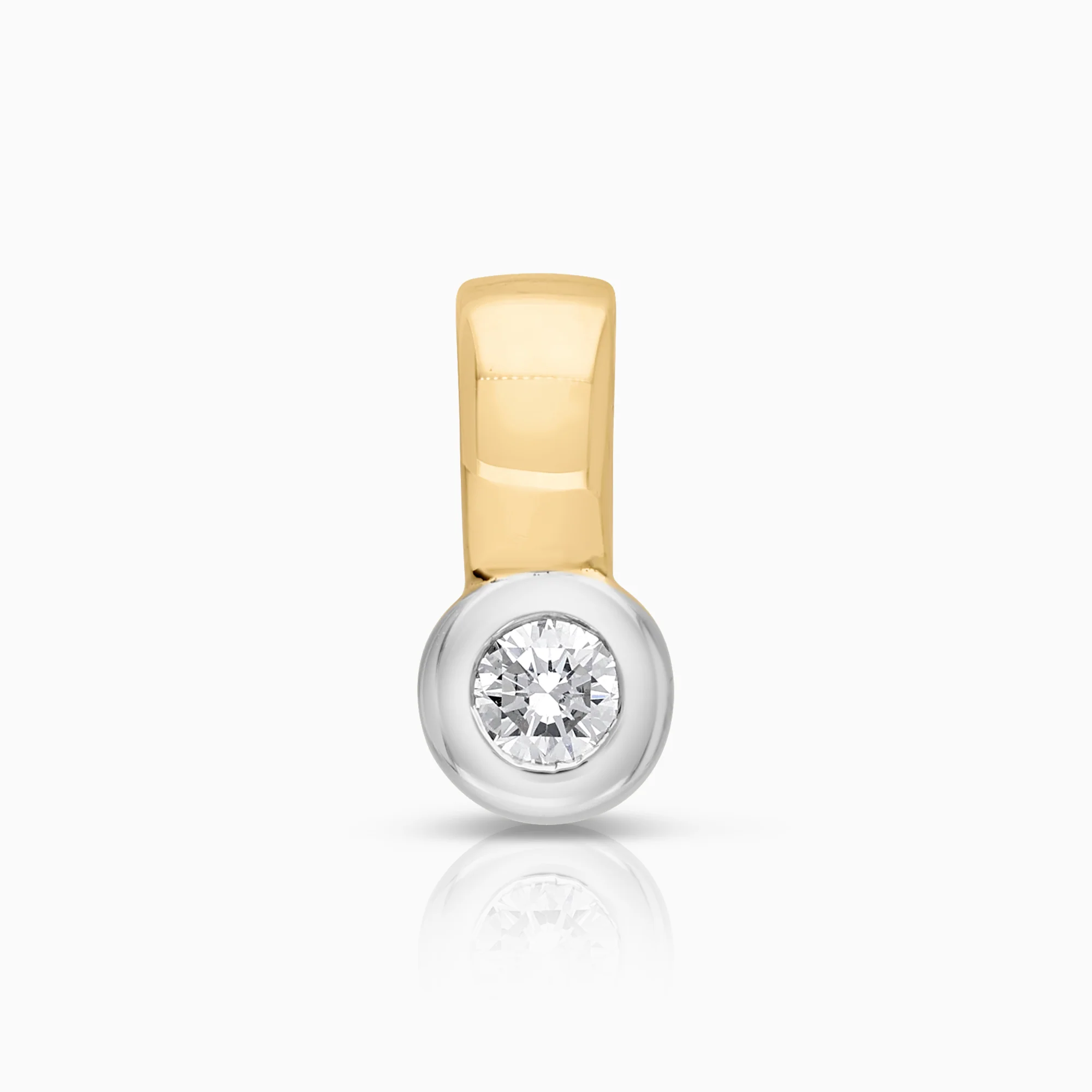 Solitaire pendant 0.20ct 14K gold