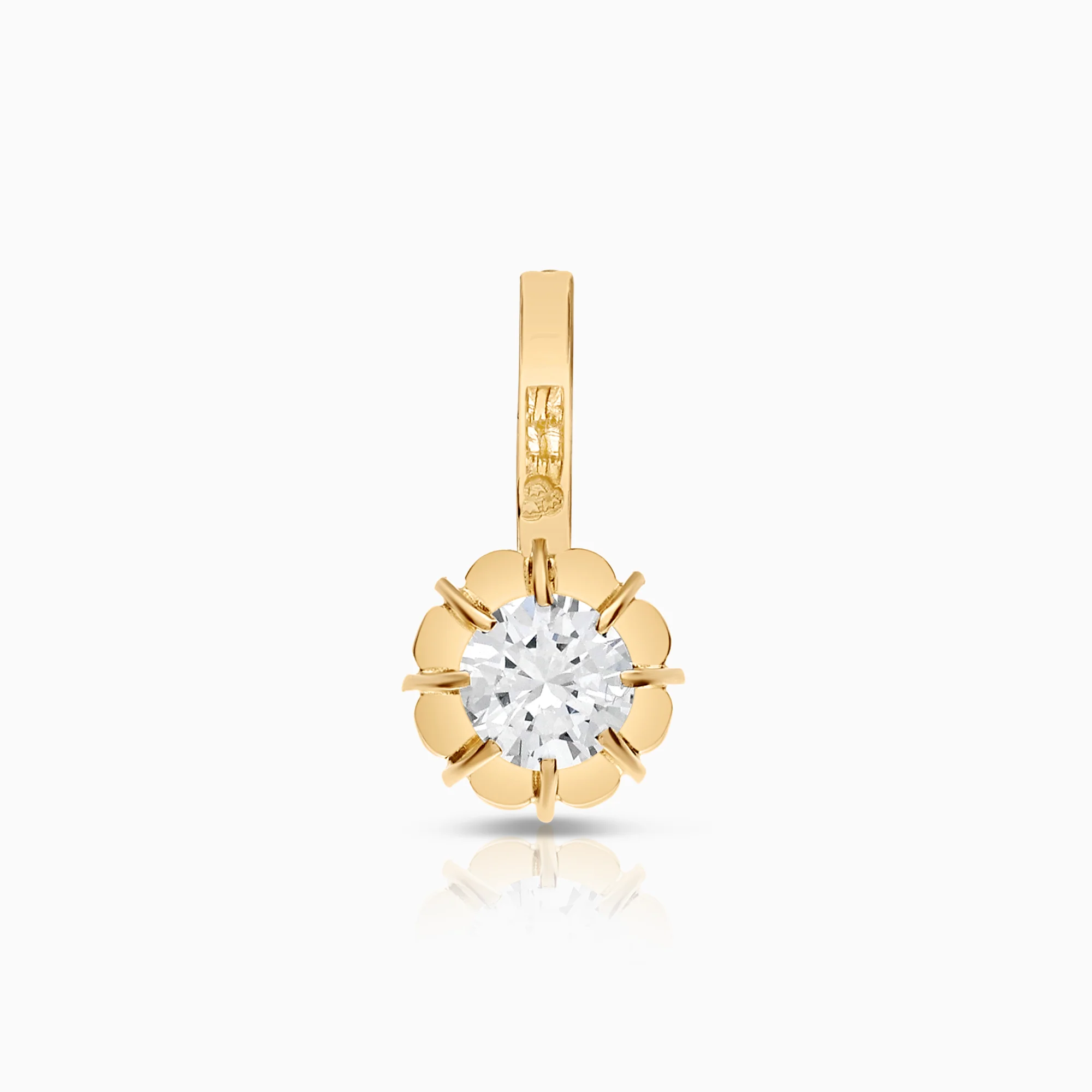 Solitaire pendant 0.20ct 18K gold